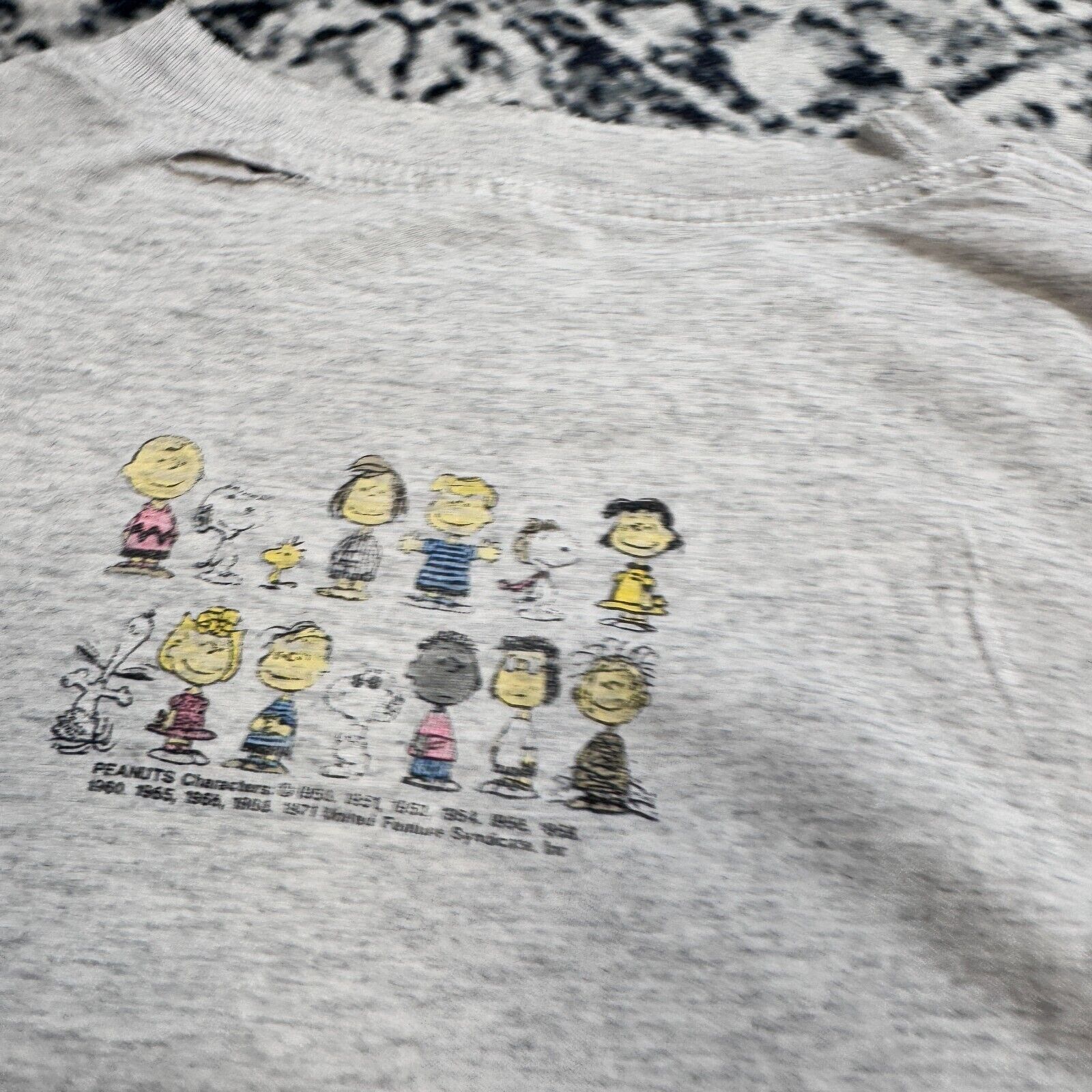 Vintage Gray Cotton T-Shirt Size L Snoopy 1971 Fashion Collectibl Size US L / EU 52-54 / 3 - 21 Thumbnail