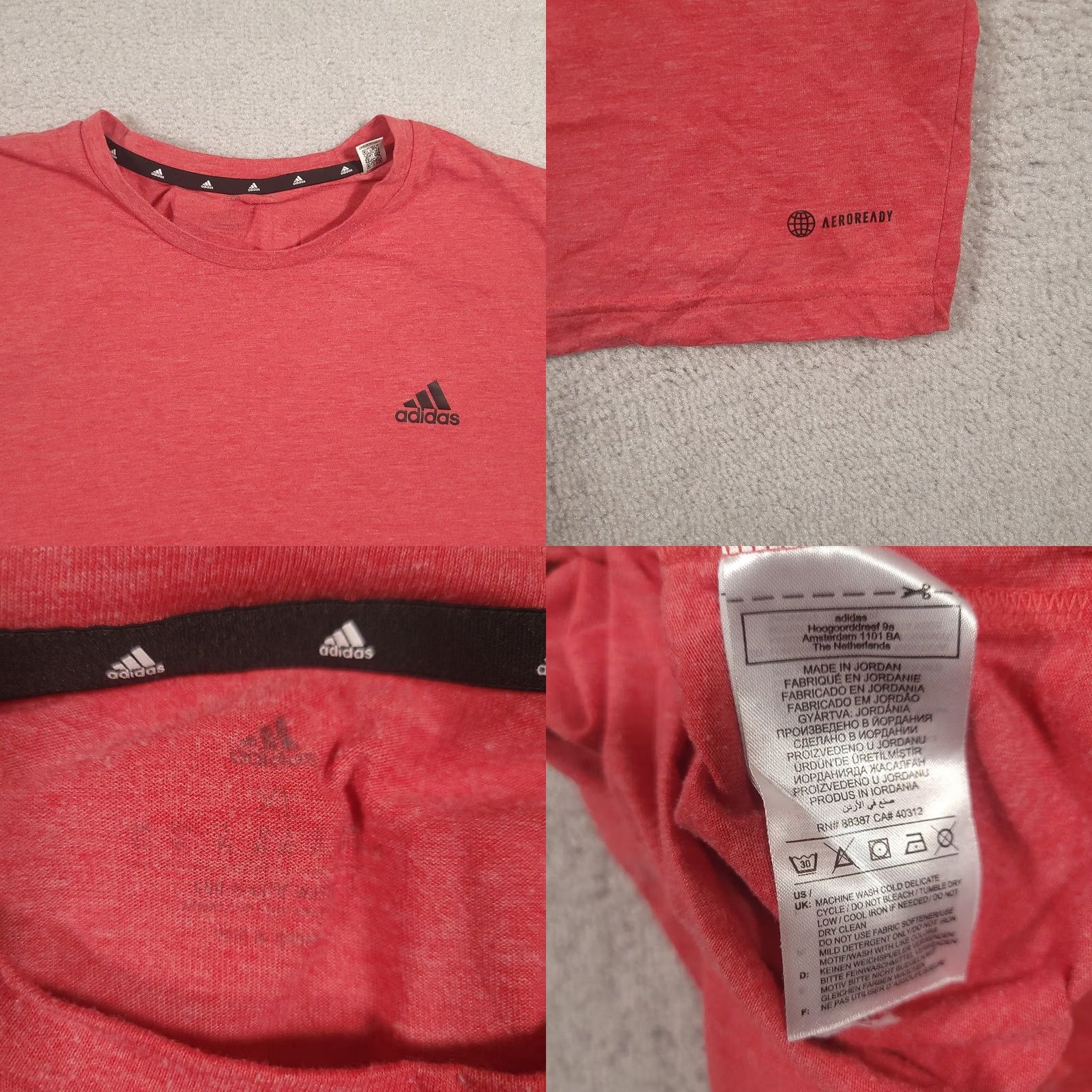 Adidas Adidas AEROREADY Shirt Mens XL Pink Short Sleeve Tee Top Size US XL / EU 56 / 4 - 8 Thumbnail