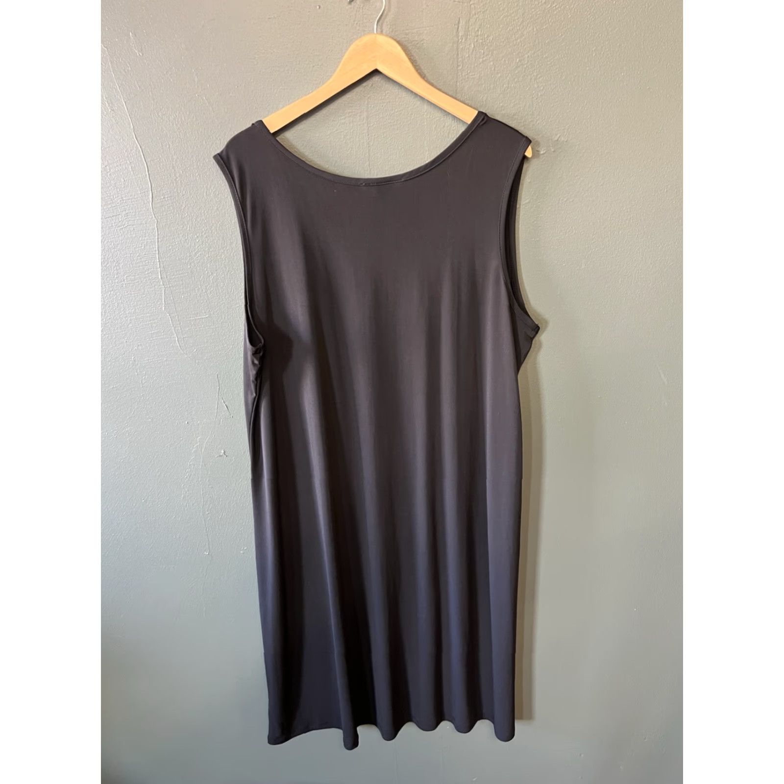Avenue Avenue Womens Black Sleeveless Long Dress Plus Size 22/24 Tank Tunic Dress Women Size 3XL / US 20-22 - 2 Thumbnail