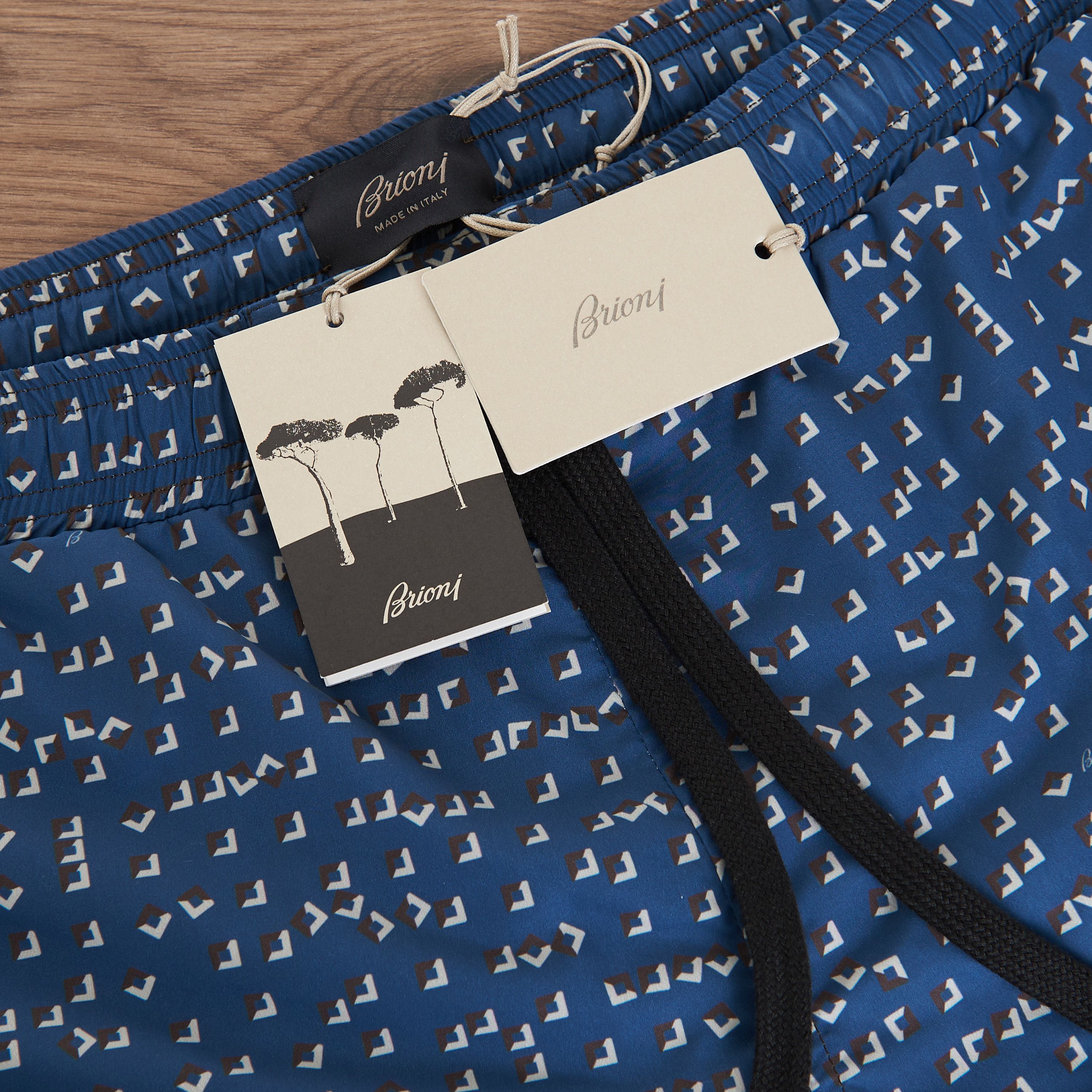 Brioni Beach Shorts In Navy Blue Sustainable Polyester Size US 38 / EU 54 - 6 Thumbnail