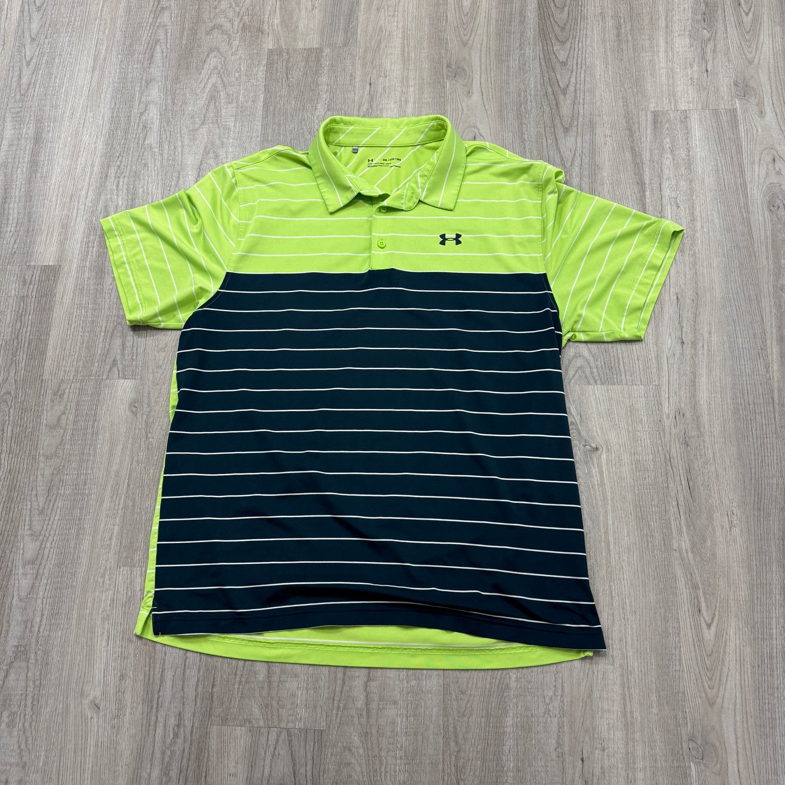 Under Armour Under Armour Polo Shirt Men's 2XL XXL Collared Striped Size US XXL / EU 58 / 5 - 1 Thumbnail