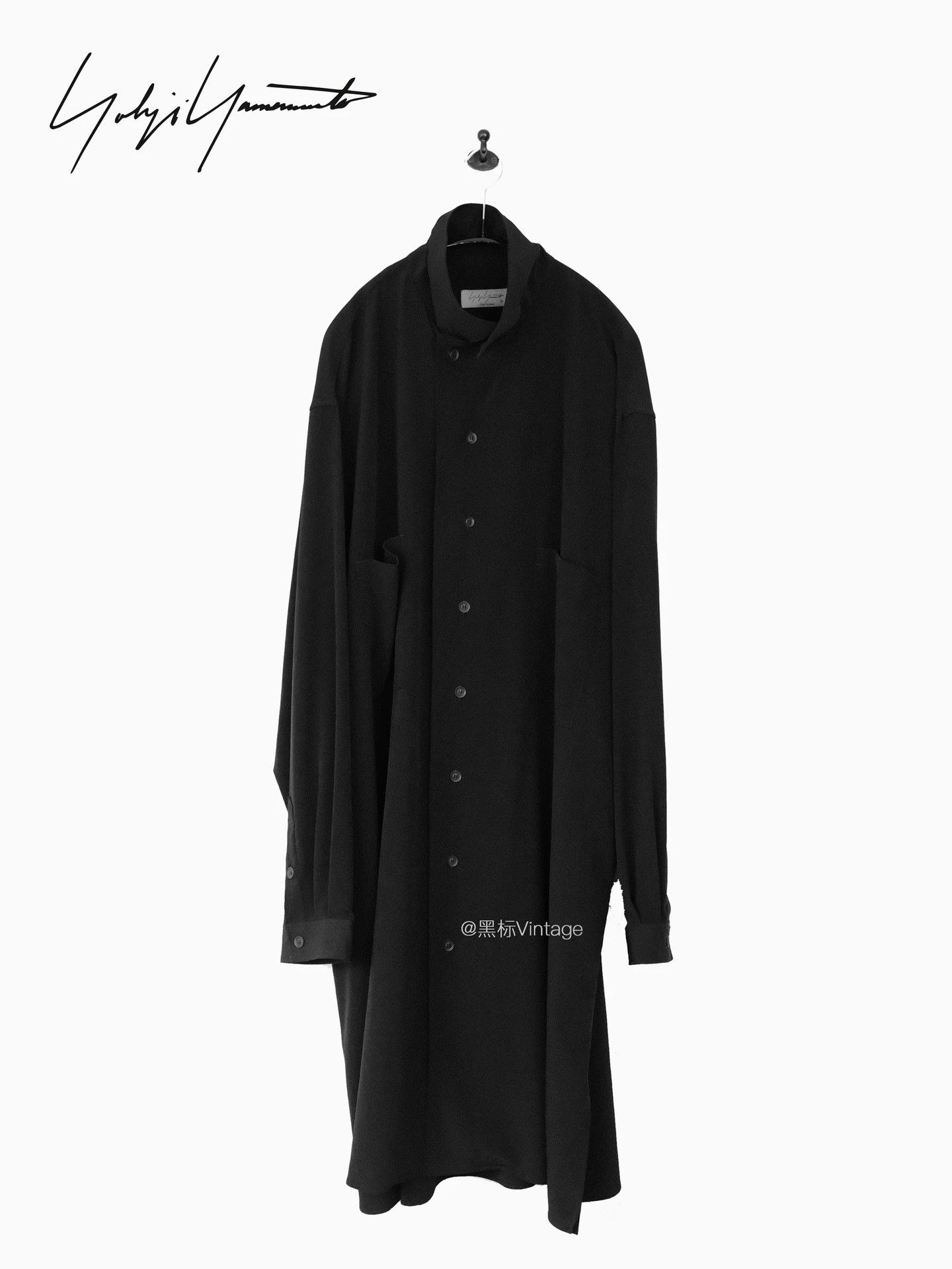 Yohji Yamamoto YohjiY 24AW Vtg Triacetate Oversized Long Collar Shirt Men Size US L / EU 52-54 / 3 - 1 Thumbnail