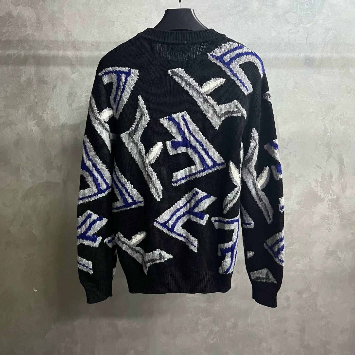 Fendi Fendi Black Color Block Wool Sweater Size US XXS / EU 40 - 5 Thumbnail
