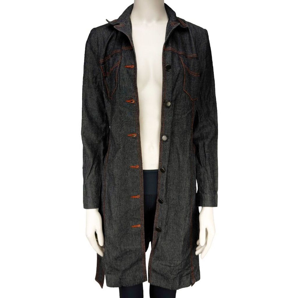 Holt Renfrew HOLT RENFREW Denim Gray Jeans Jacket button-down Size 2 Size XS / US 0-2 / IT 36-38 - 7 Thumbnail