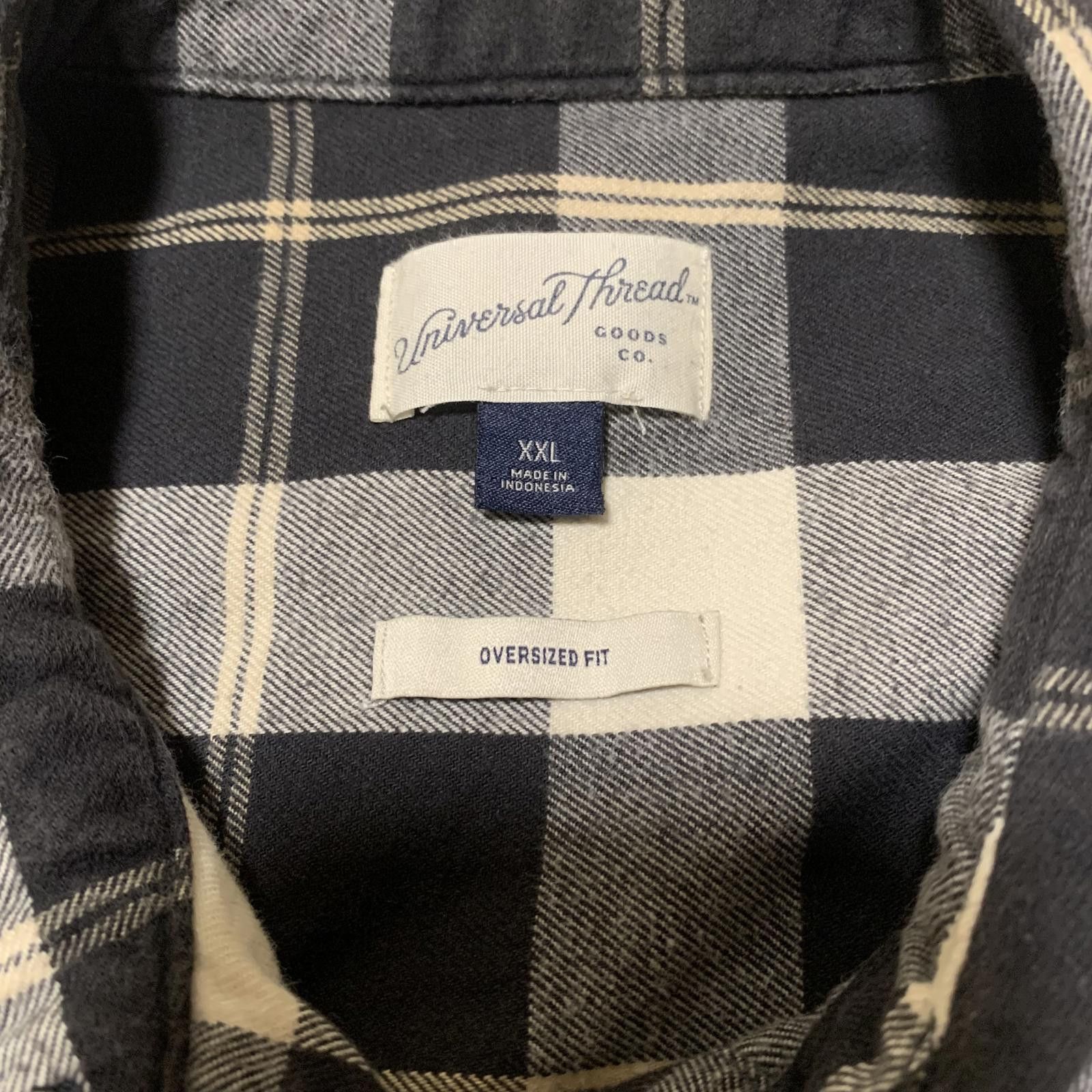 Other Universal Thread Men's XXL Black White Plaid Shirt Size US XXL / EU 58 / 5 - 4 Thumbnail