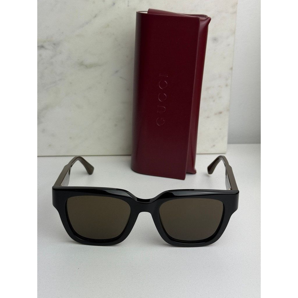 Gucci NEW Gucci GG1670SK Black Brown Unisex Square Sunglasses Size ONE SIZE - 3 Thumbnail