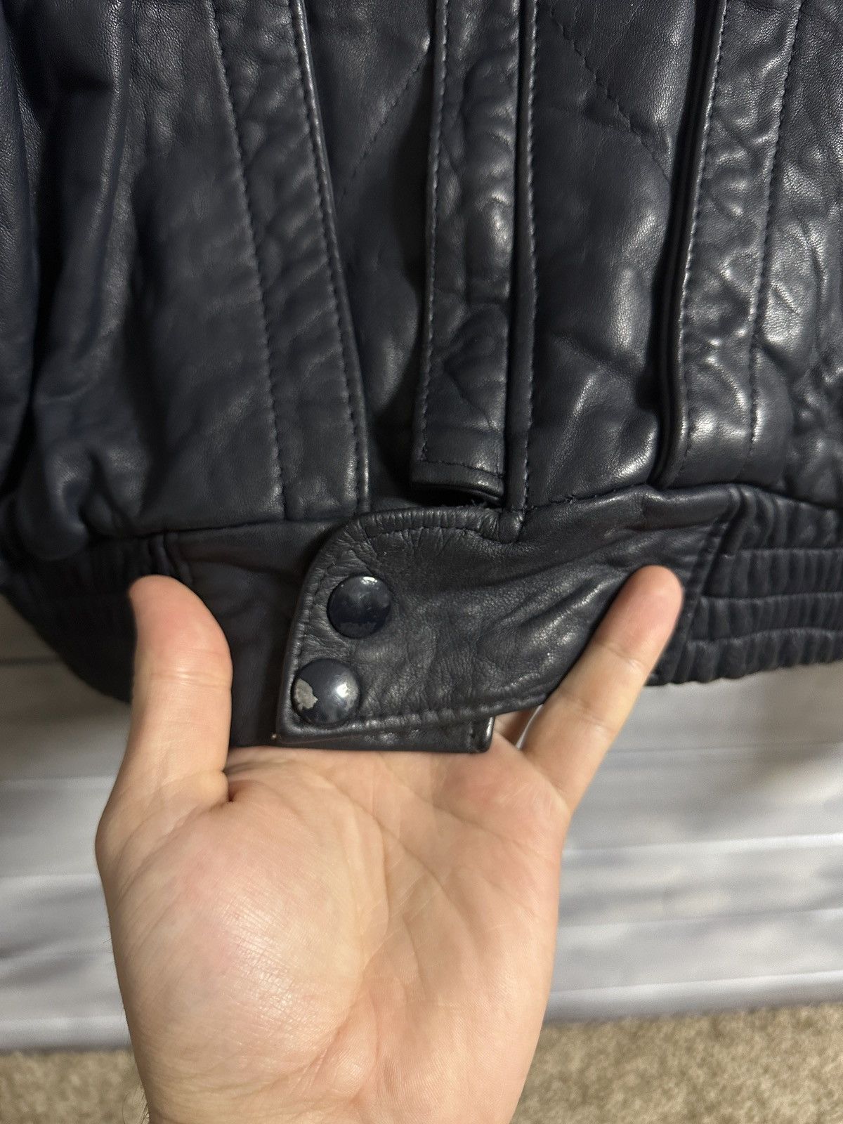 Japanese Brand Rare Vintage Leather Moto Racing Jacket Bomber. Size US M / EU 48-50 / 2 - 3 Thumbnail