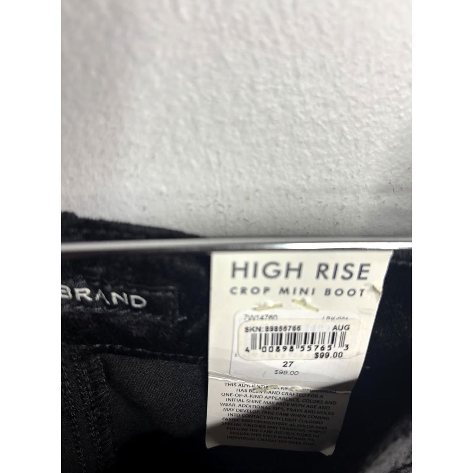 Lucky Brand Lucky Brand Jeans Womens 4 Velvet Dark High Rise Bridgette Crop Mini Boot 27 Inseam 27 Black Size 27" / US 4 / IT 40 - 7 Thumbnail