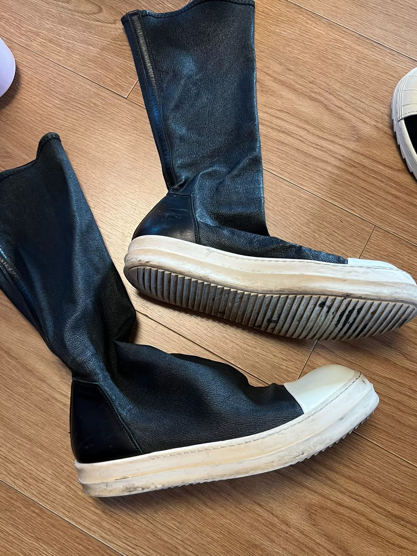 Rick Owens Rick Owens Men's Leather Boots Size 40 Size US 8 / EU 41 - 1 Thumbnail