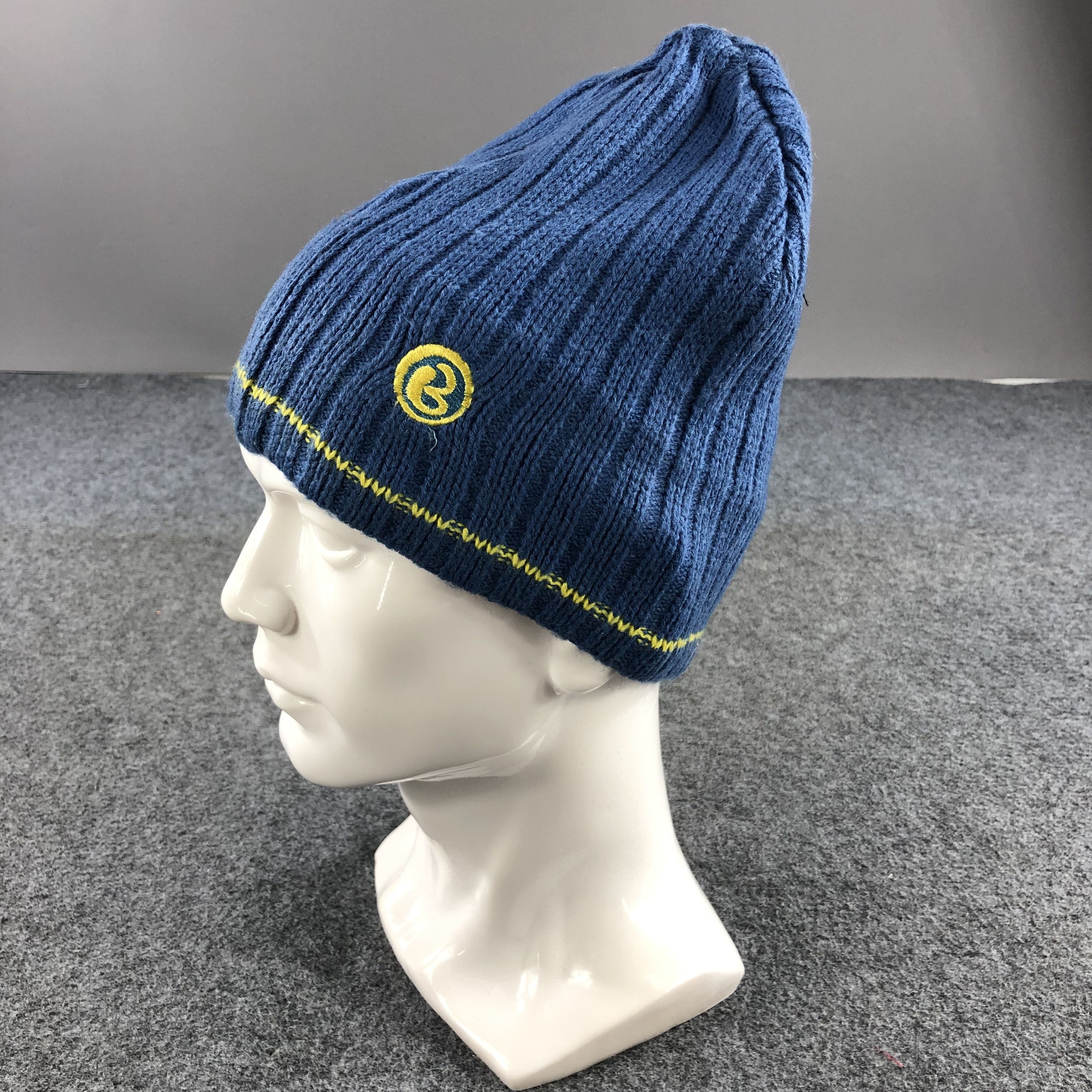 Bogner Vintage Bogner Ribbed Knit Beanie Blue Made In USA Hat B294 Size ONE SIZE - 2 Thumbnail