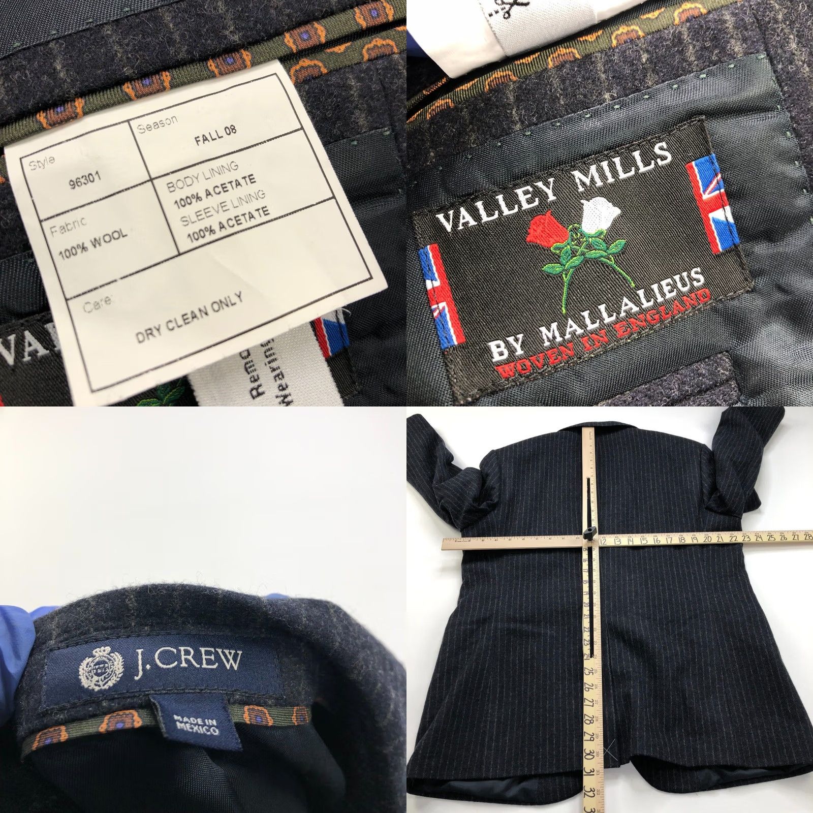J.Crew J.Crew Legacy Sportcoat 44 R Wool Button Sport Coat Jacket Navy Blue Striped Size US S / EU 44-46 / 1 - 9 Thumbnail