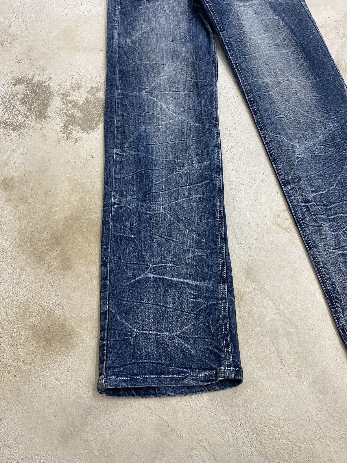 If Six Was Nine × Japanese Brand × Le Grande Bleu (L.G.B.) Unbrand Jean Japan Whisker Clawn Mark Design Straight Cut Size US 28 / EU 44 - 6 Thumbnail