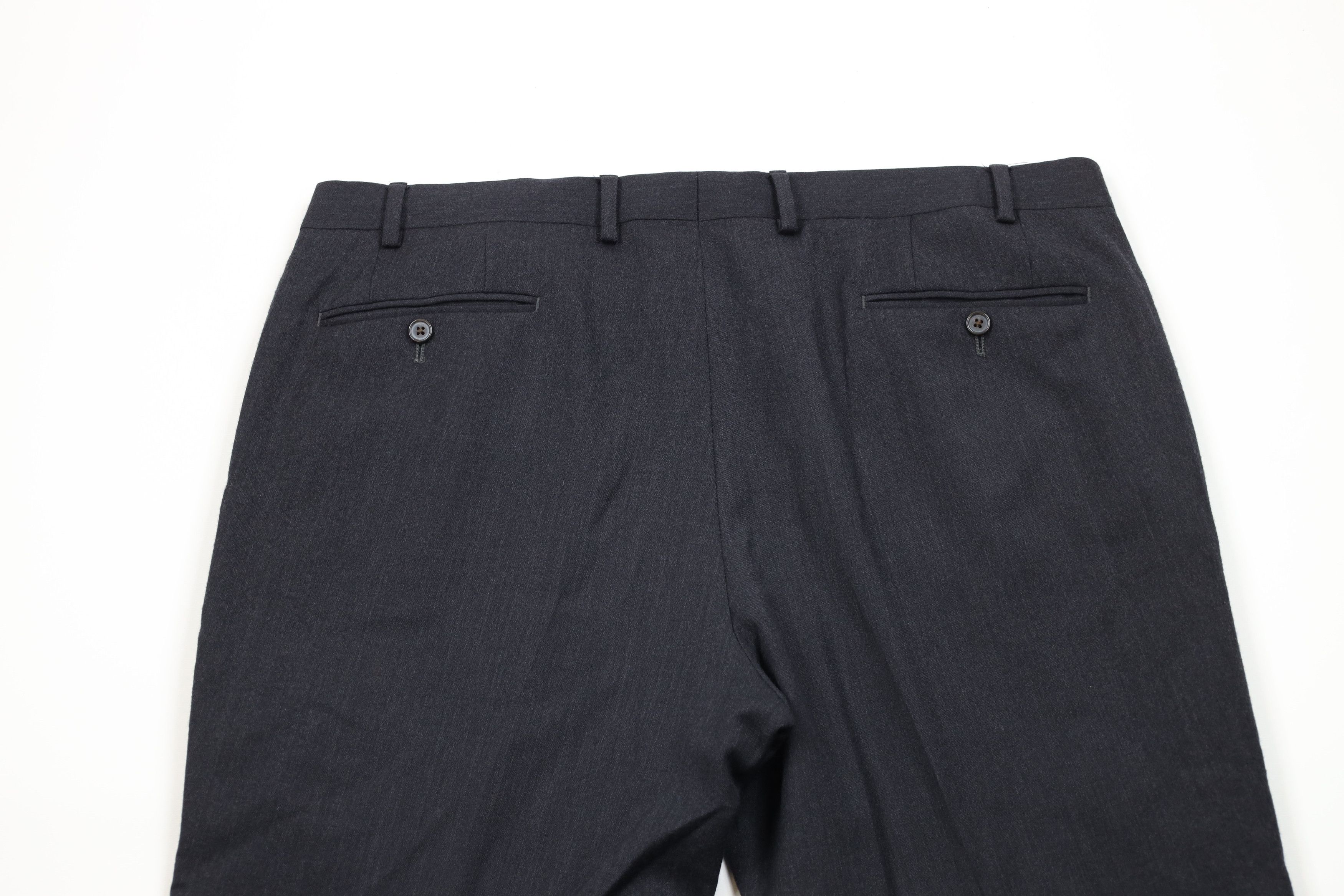 Ralph Lauren × Vintage Vintage Ralph Lauren Wool Wide Leg Chino Pants Charcoal Gray Size US 38 / EU 54 - 8 Thumbnail