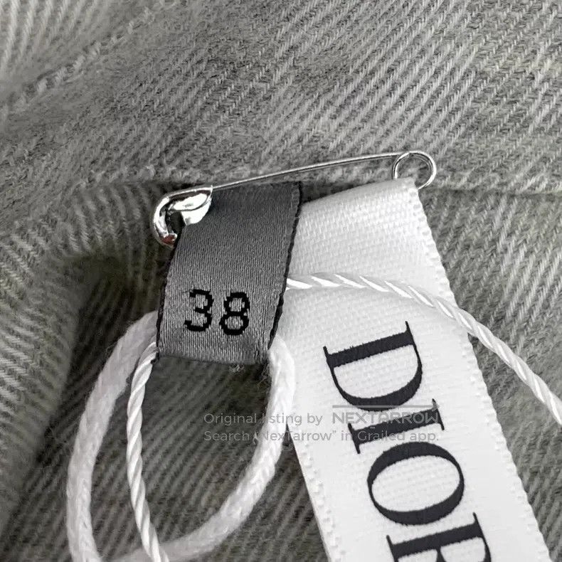 Dior Dior Size 38 Gray logo old flower full print cotton lapel s Size US XXS / EU 40 - 6 Thumbnail
