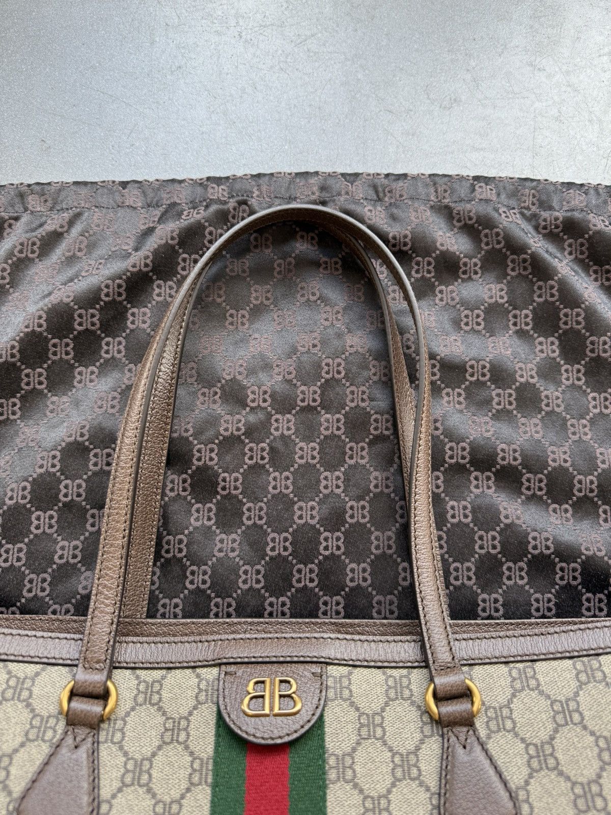 Balenciaga × Gucci Gucci Balenciaga The Hacker Project Graffiti Large Tote Bag Size ONE SIZE - 6 Thumbnail