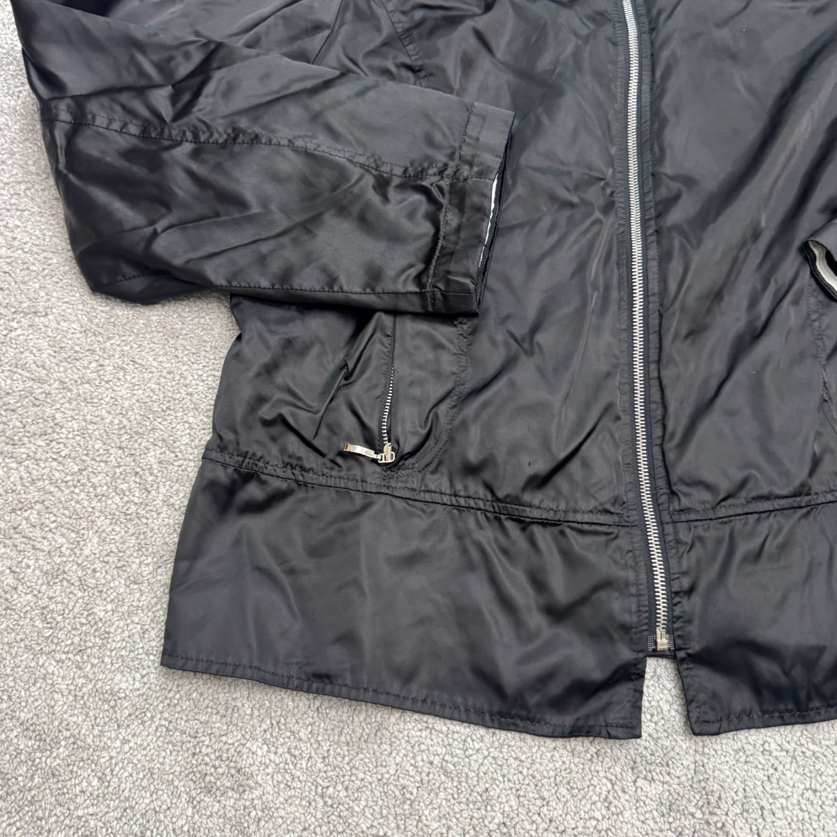 Marina Rinaldi Marina Rinaldi Jacket Womens XL Black Full Zip Pocket Sport Rain Bomber Size XL / US 12-14 / IT 48-50 - 3 Thumbnail