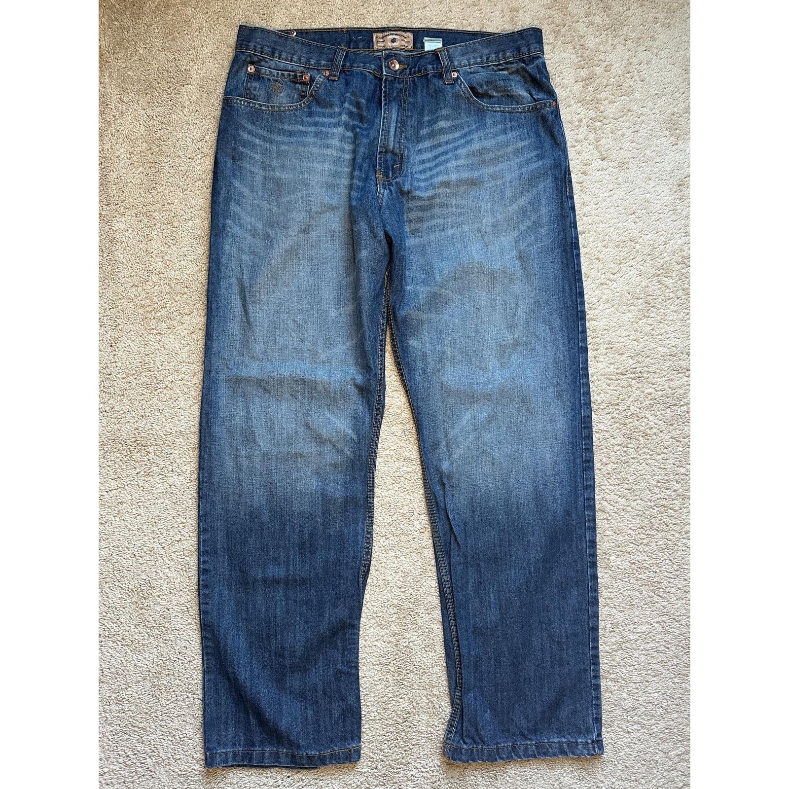 Other Rockwear Denim Company Straight Jeans Blue Men's W38 L32 Size US 38 / EU 54 - 2 Thumbnail