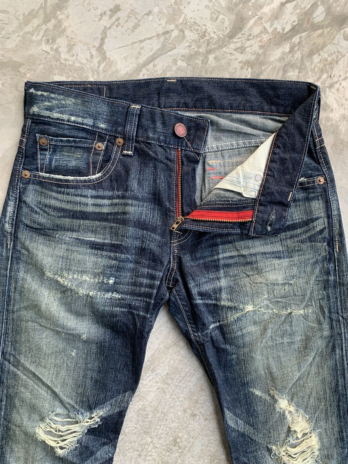 Edwin × Japanese Brand × Vintage Edwin Denim Blue Trip 503 Vintage Size US 34 / EU 50 - 8 Thumbnail