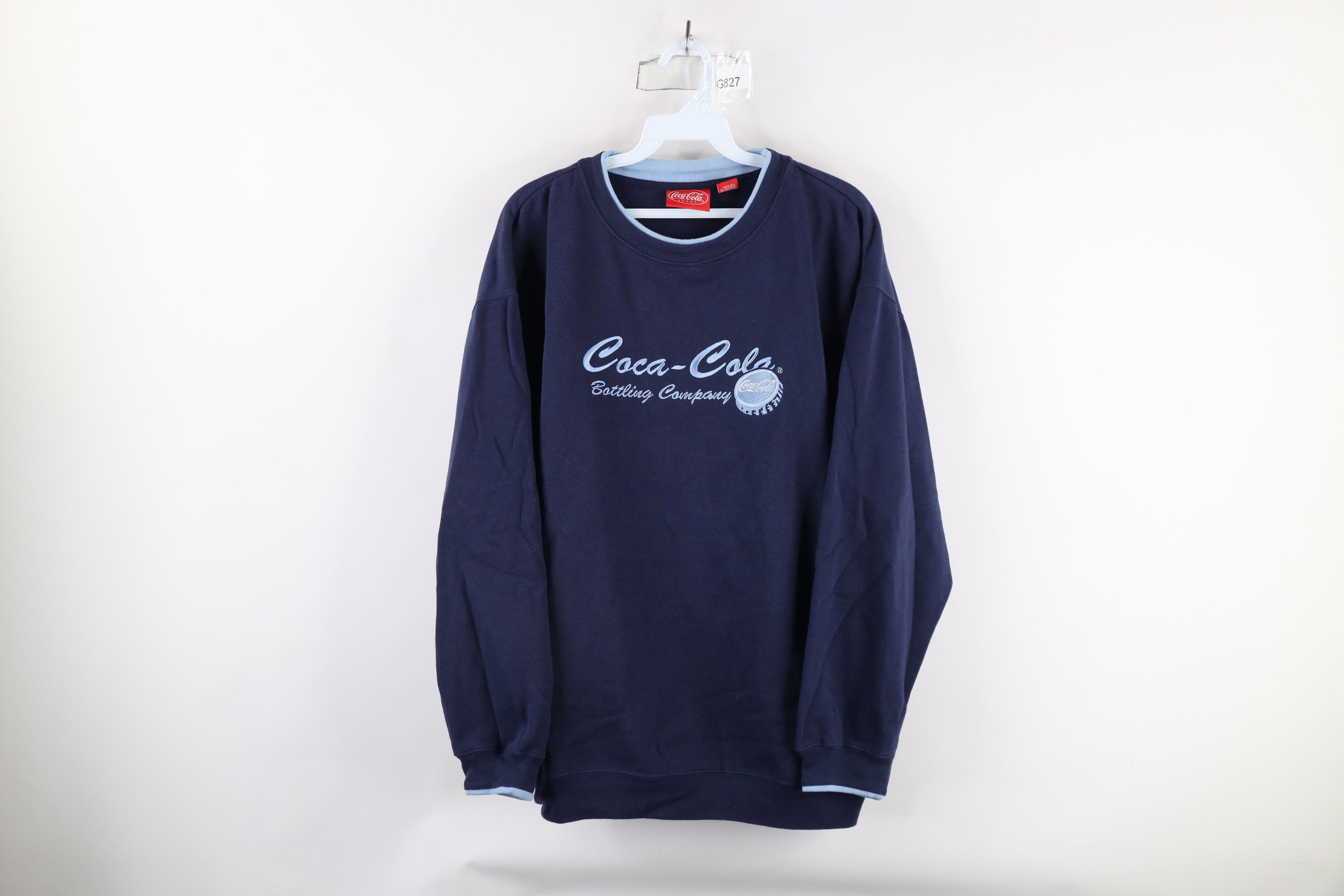 Coca Cola × Vintage Vintage 90s Coca Cola Out Crewneck Sweatshirt Navy Blue Size XL / US 12-14 / IT 48-50 - 1 Thumbnail