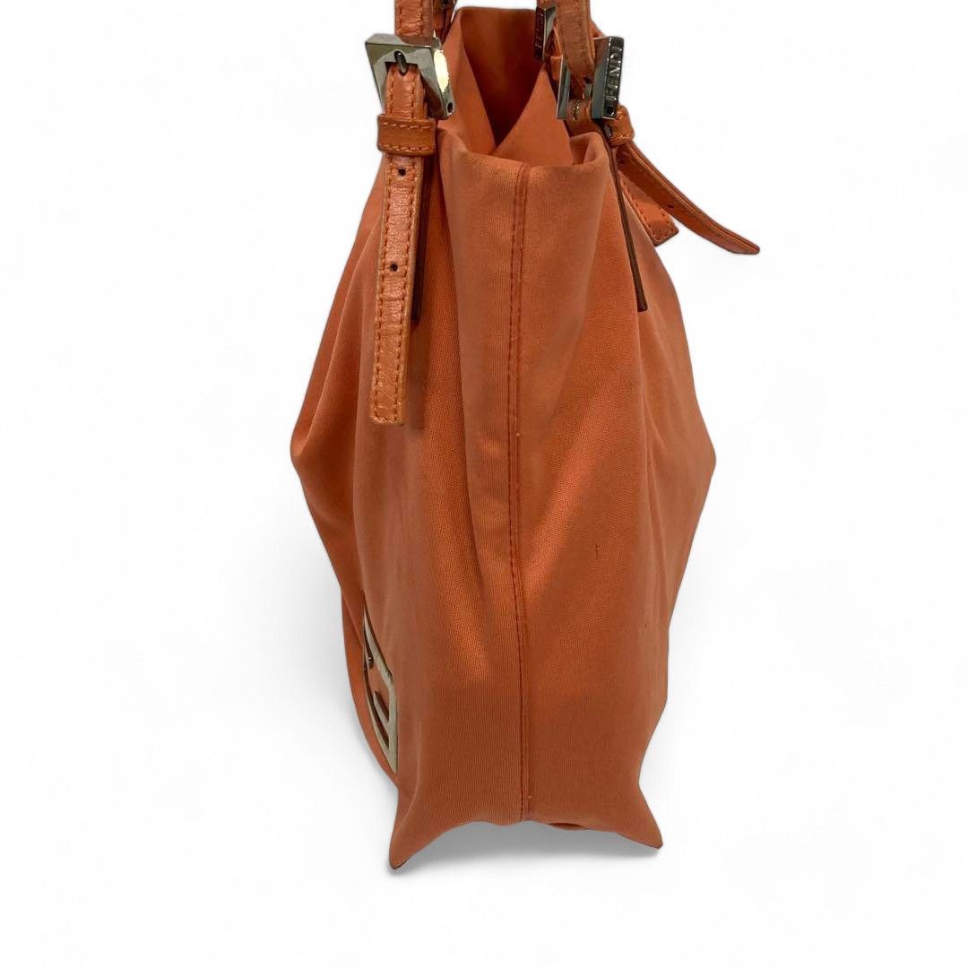 Fendi Fendi - Mamma Handbag Leather Shoulder Bag Orange Silver Size ONE SIZE - 5 Thumbnail