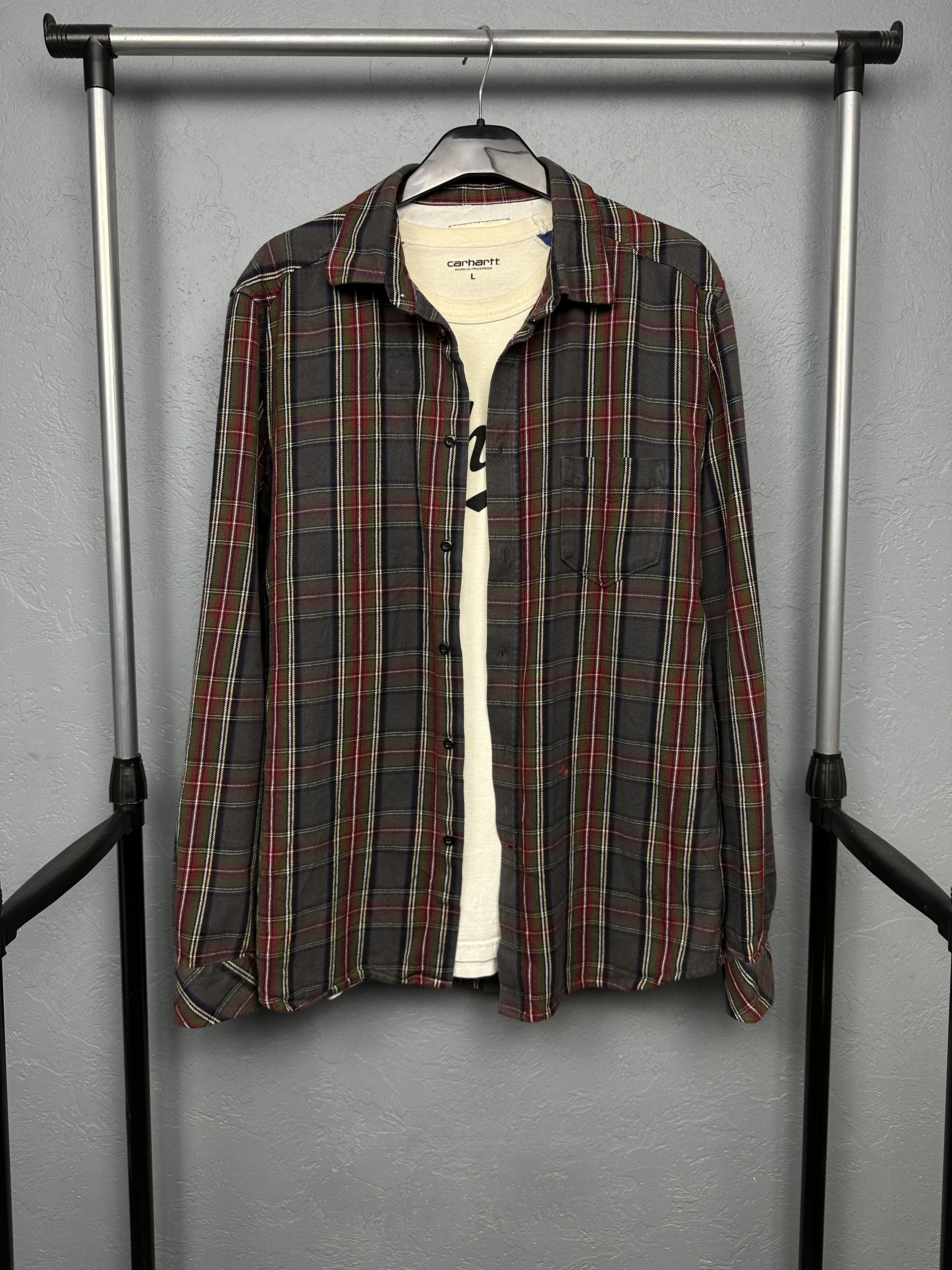 Diesel Diesel Vintage Mens Flannel Plaid Shirt Size US L / EU 52-54 / 3 - 1 Thumbnail