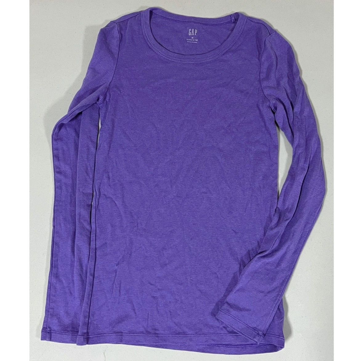 Gap Gap Purple Long Sleeve Crewneck T-Shirt Top Blouse Tee XS 💜 Size US XS / EU 42 / 0 - 1 Thumbnail