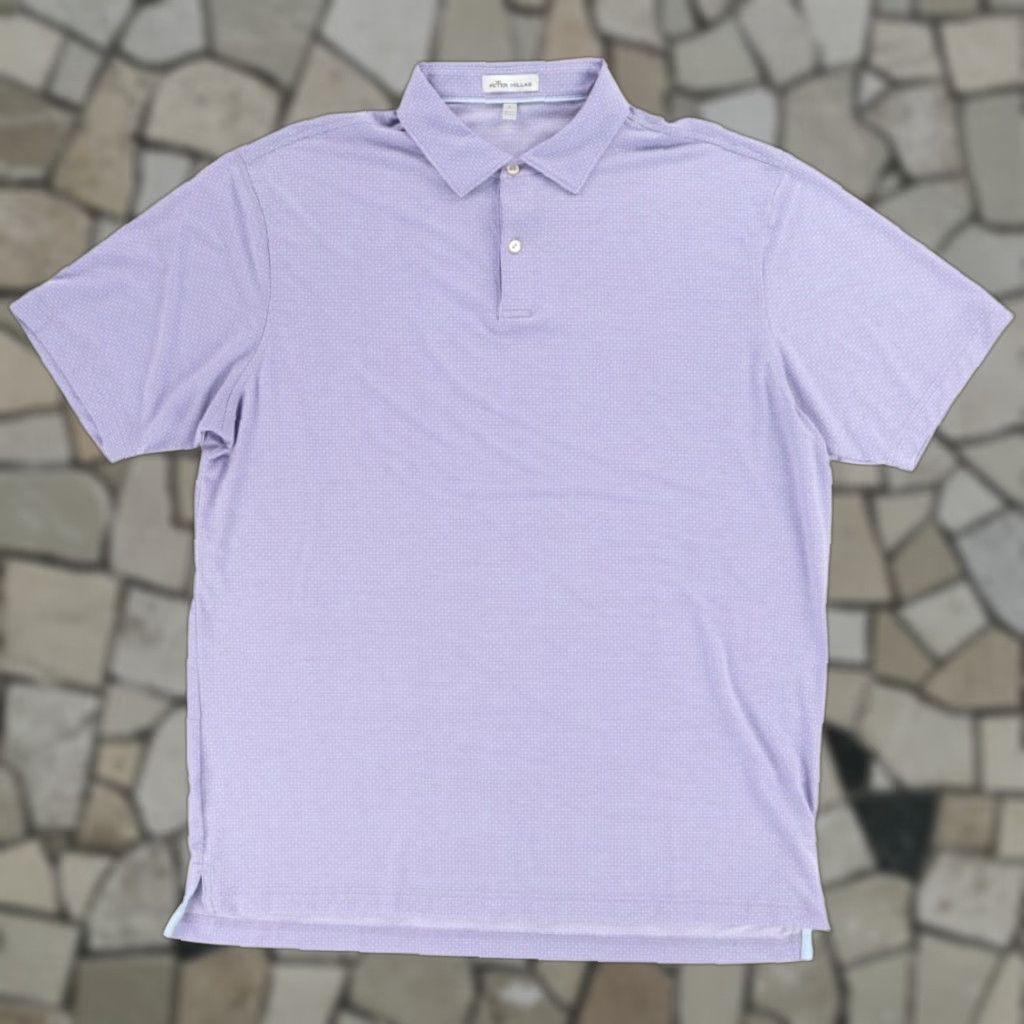 Peter Millar Peter Millar Polo Shirt Purple Men L Natural Touch Stretch Polyester Solid Shirt Size US L / EU 52-54 / 3 - 1 Thumbnail