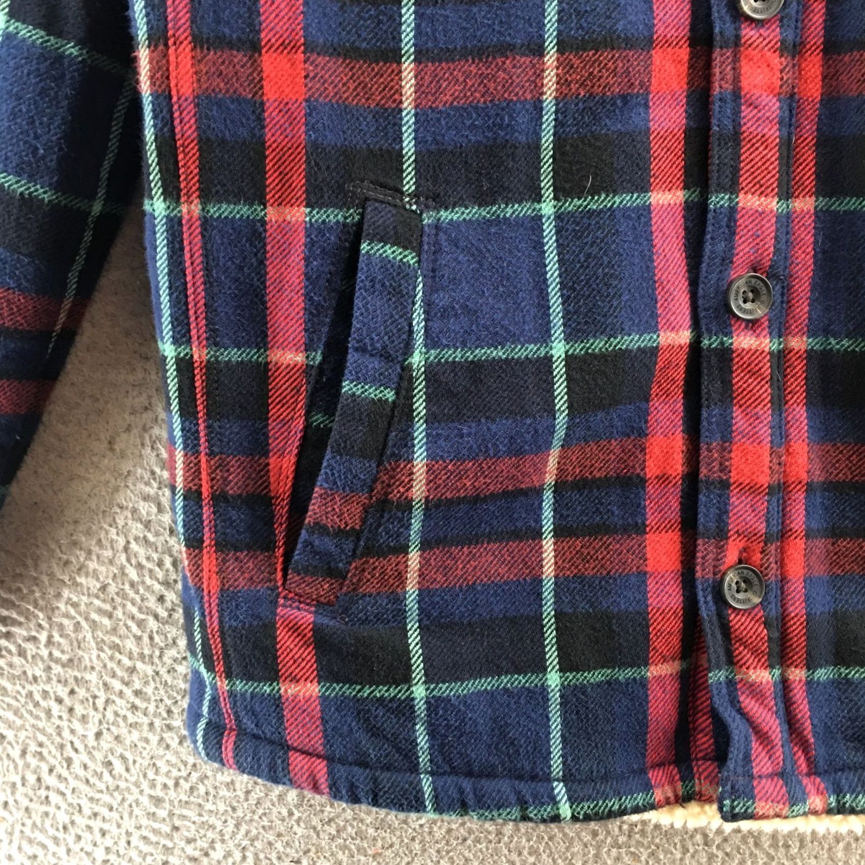 American Eagle Outfitters American Eagle Outfitters Jacket Mens LT Multicolor Plaid Fleece Button Up Size US L / EU 52-54 / 3 - 6 Thumbnail