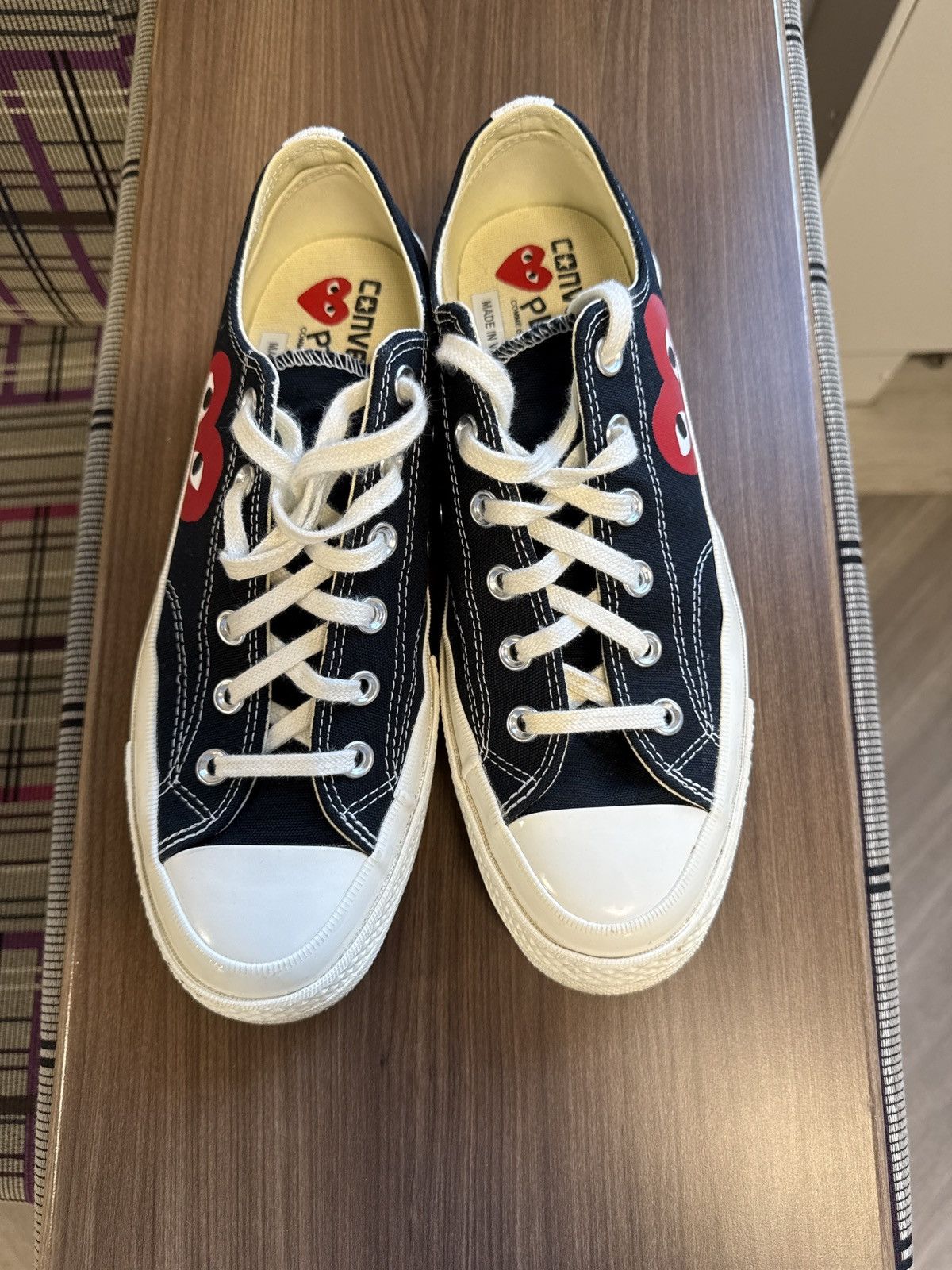 Comme des Garcons PLAY × Converse Comme Des Garçons PLAY x Converse Chuck 70 Low ‘Black’ Size US 8 / EU 41 - 4 Thumbnail