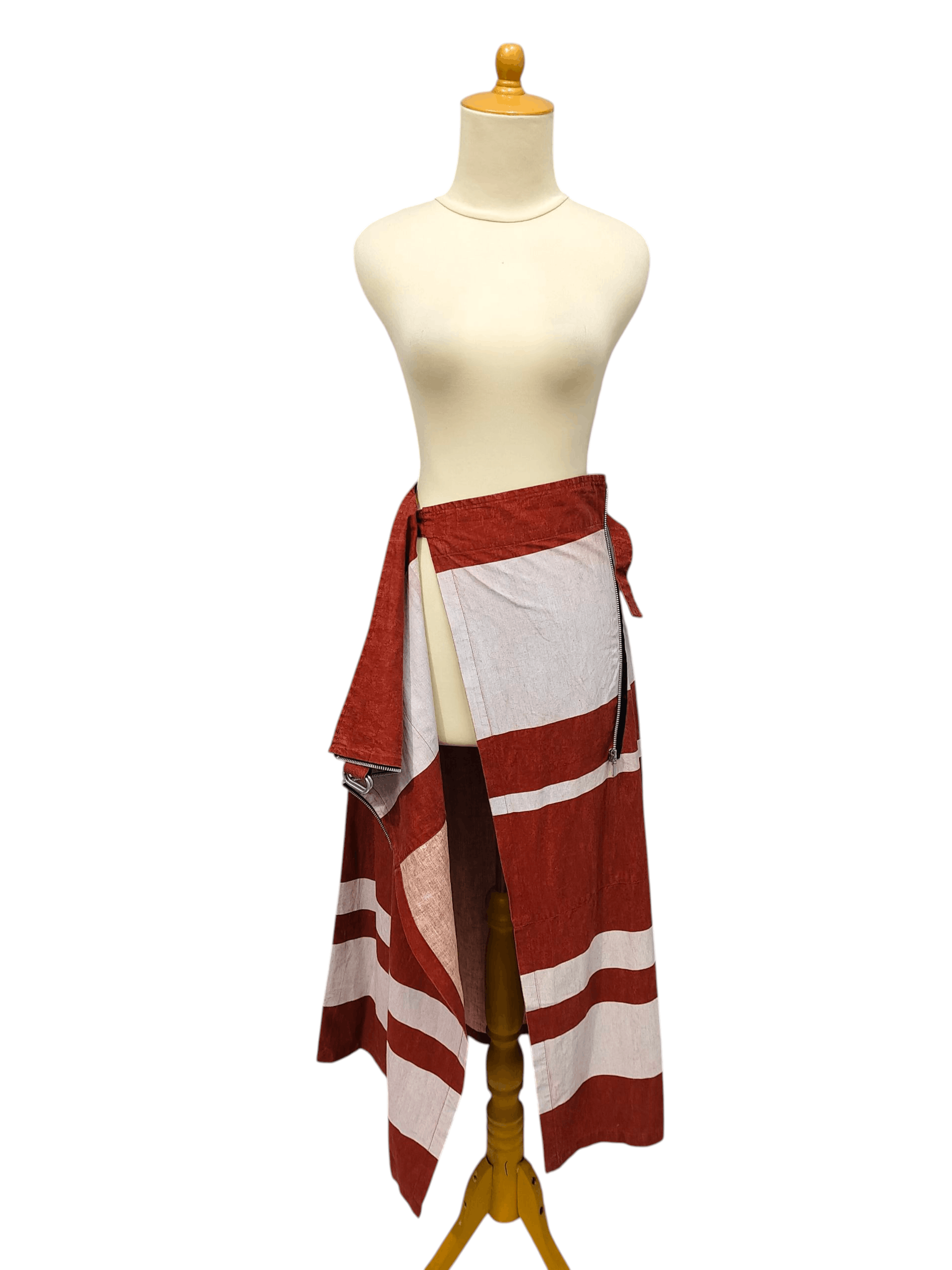 Issey Miyake 80s Issey Miyake🇯🇵Archive Wrap Belted Asymmetric Zip Skirt Size 30" / US 8 / IT 44 - 10 Thumbnail