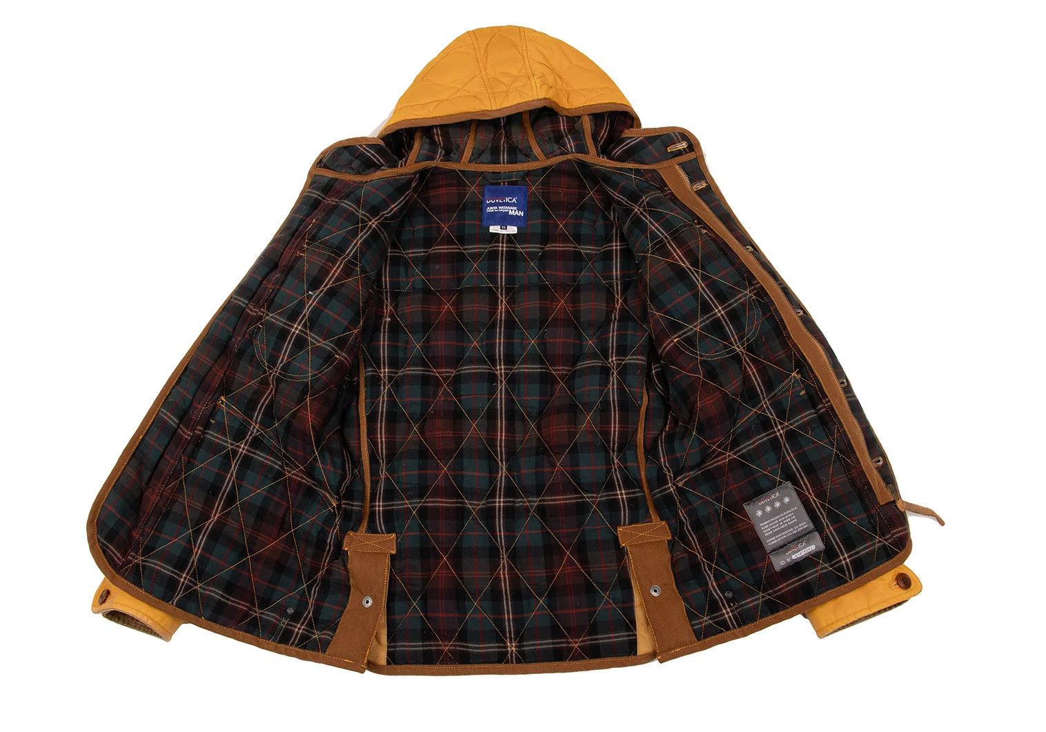 Junya Watanabe Quilted Down Hooded Jacket in Orange Brown XS Size US XS / EU 42 / 0 - 13 Thumbnail