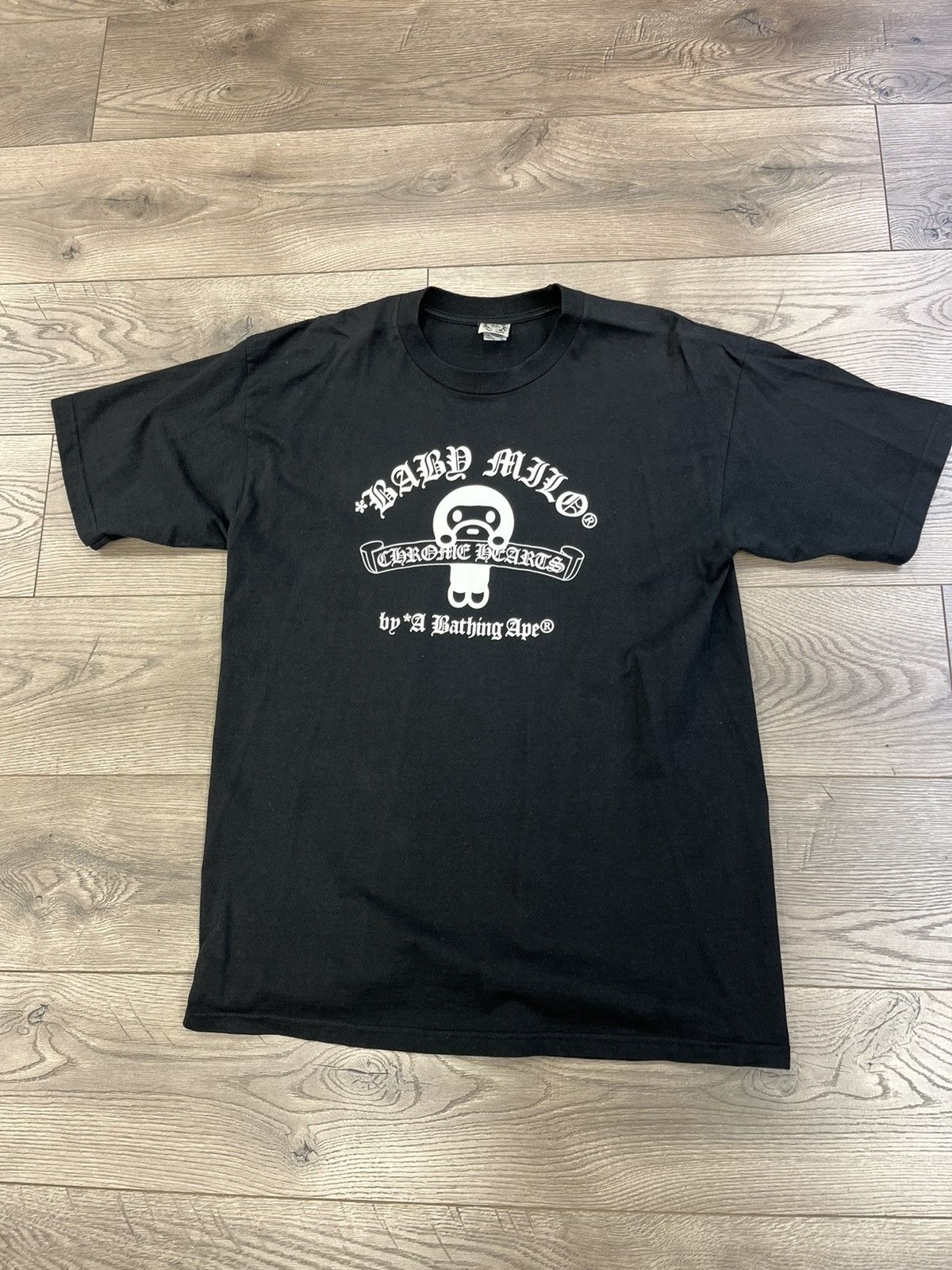 image of Bape x Chrome Hearts Vintage Baby Milo Tee Black Xl, Men's