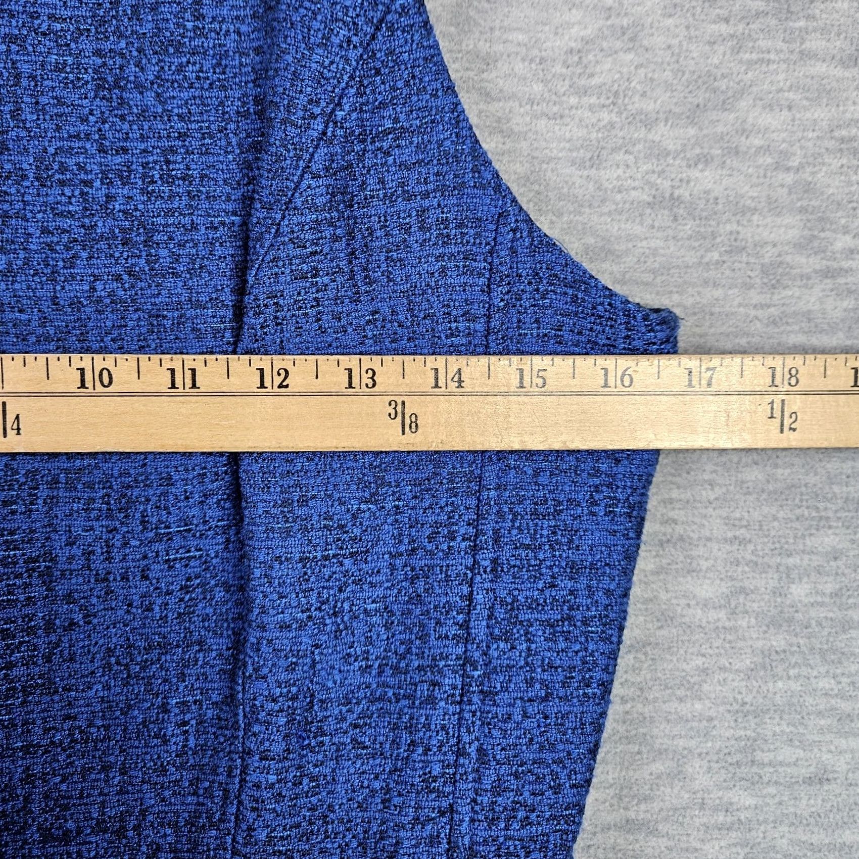 Banana Republic Banana Republic Women’s Size 4 Dress Blue Tweed A-Line Sleeveless Fit & Flare Multicolor Solid Casual Above the Knee Size S / US 4 / IT 40 - 4 Thumbnail
