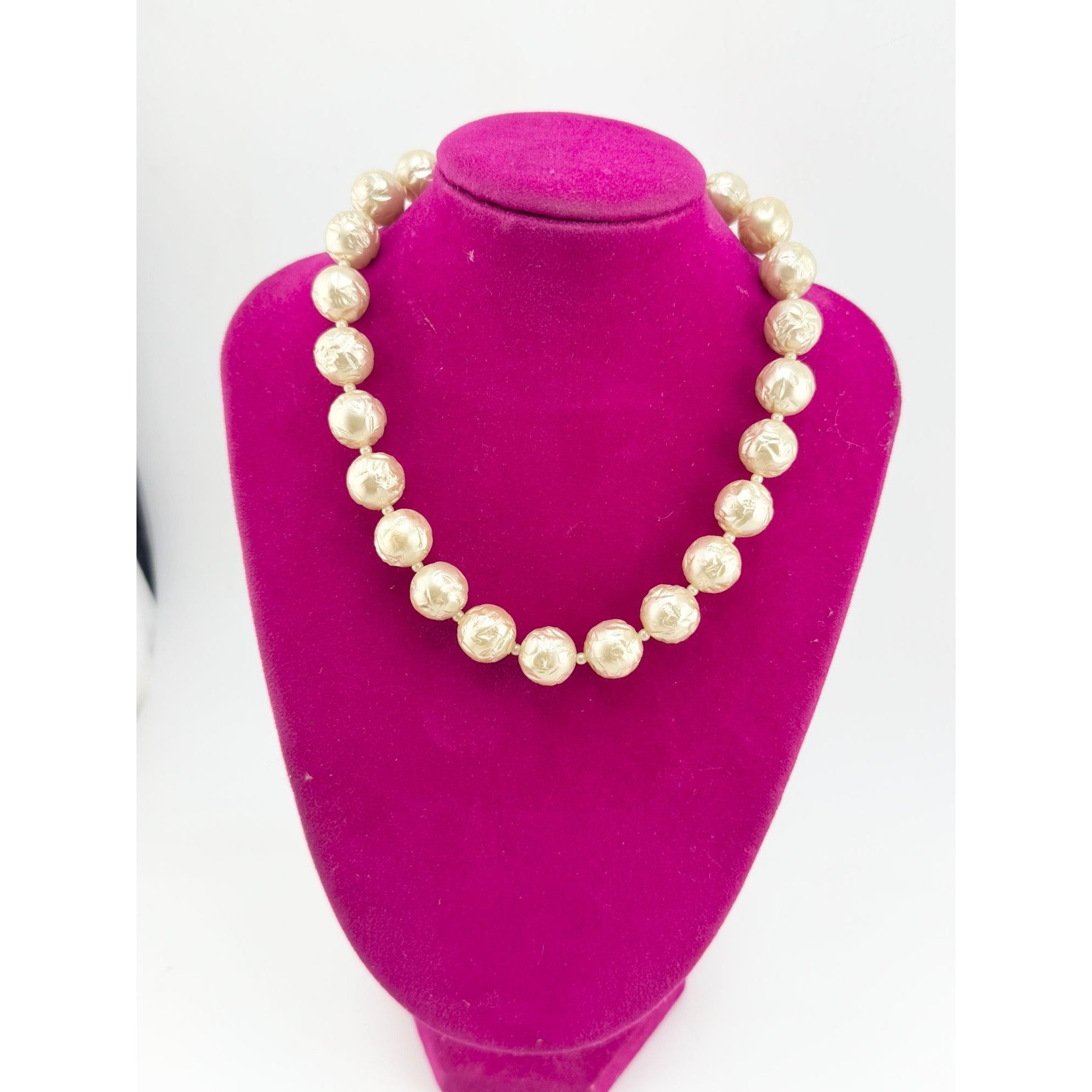 Vintage Vintage baroque faux pearl beaded collar necklace Size ONE SIZE - 2 Thumbnail