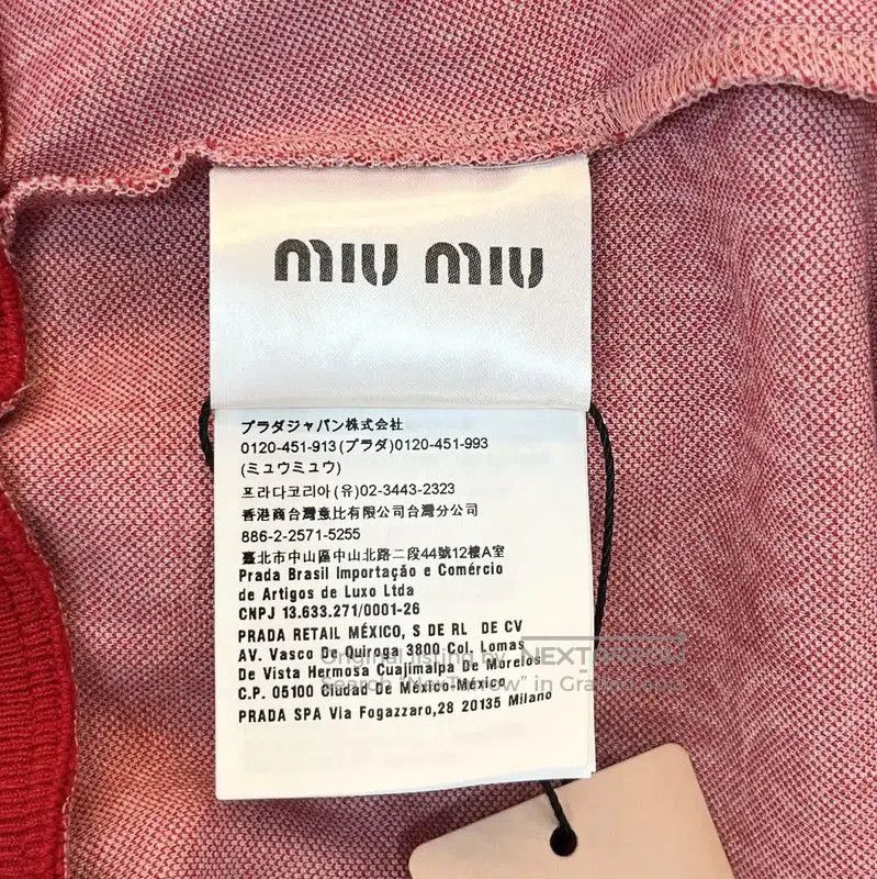 Miu Miu Miu Miu Red Cotton Blend Women's Cardigan . Size S / US 4 / IT 40 - 7 Thumbnail