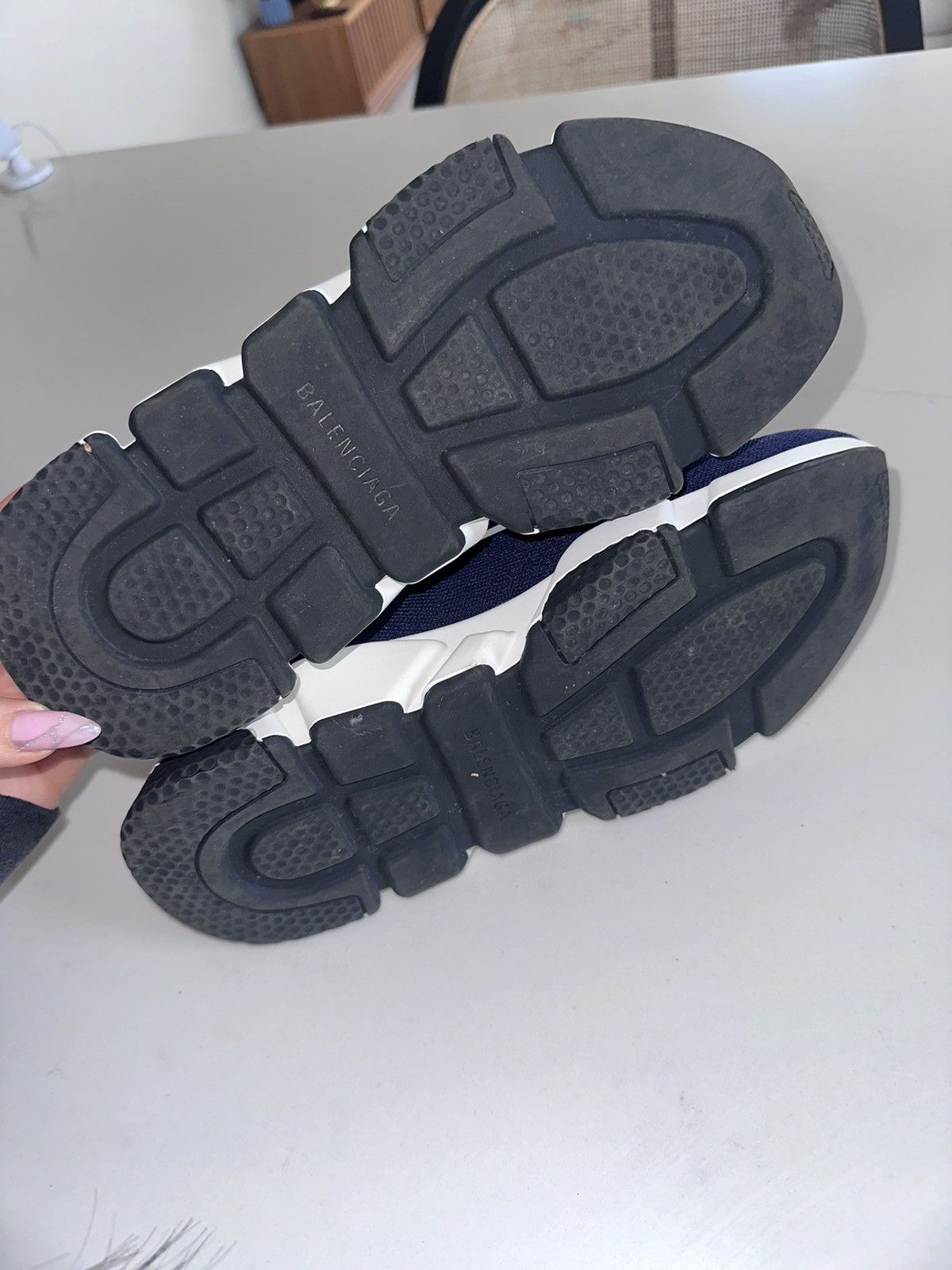 Balenciaga BALENCIAGA NAVY SPEED KNIT SOCK TRAINER SNEAKERS SIZE 7 Size US 7 / EU 40 - 5 Thumbnail