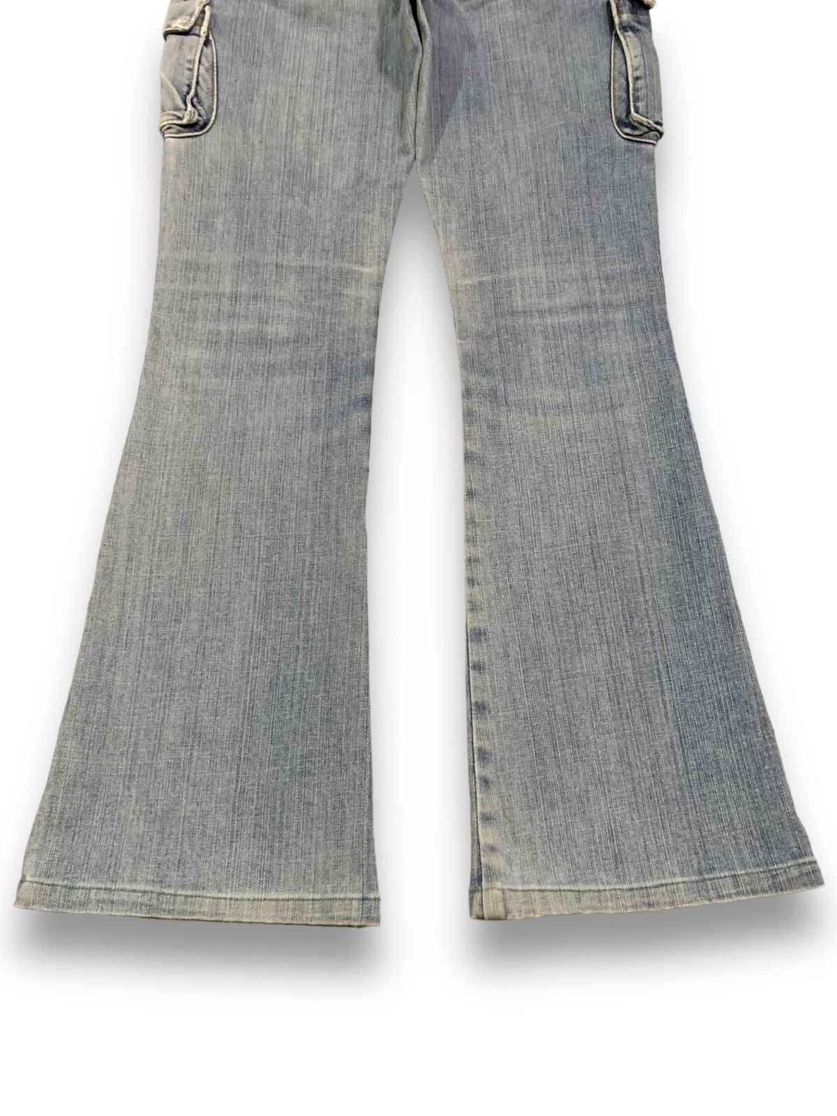 Hysteric Glamour Vintage Japanese Brand E.Blue Ripped Flare Bush Cargo Jeans Size US 28 / EU 44 - 15 Thumbnail