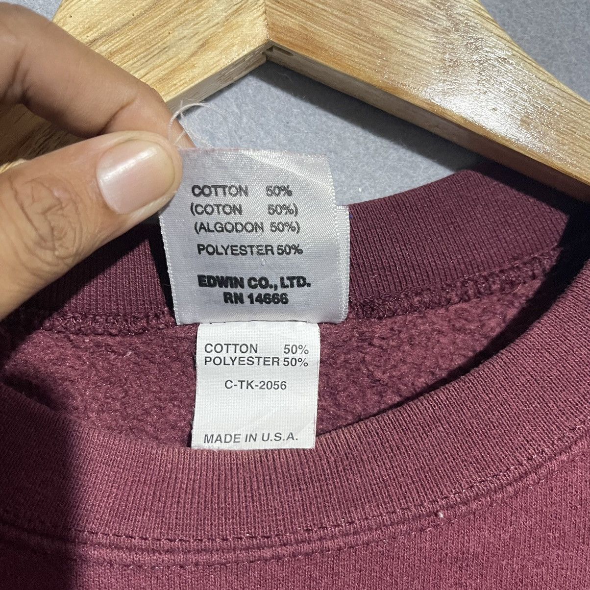 Edwin Vintage Edwin Sports Made in USA Sweatshirt Burgundy 80s 90s Size US M / EU 48-50 / 2 - 7 Thumbnail
