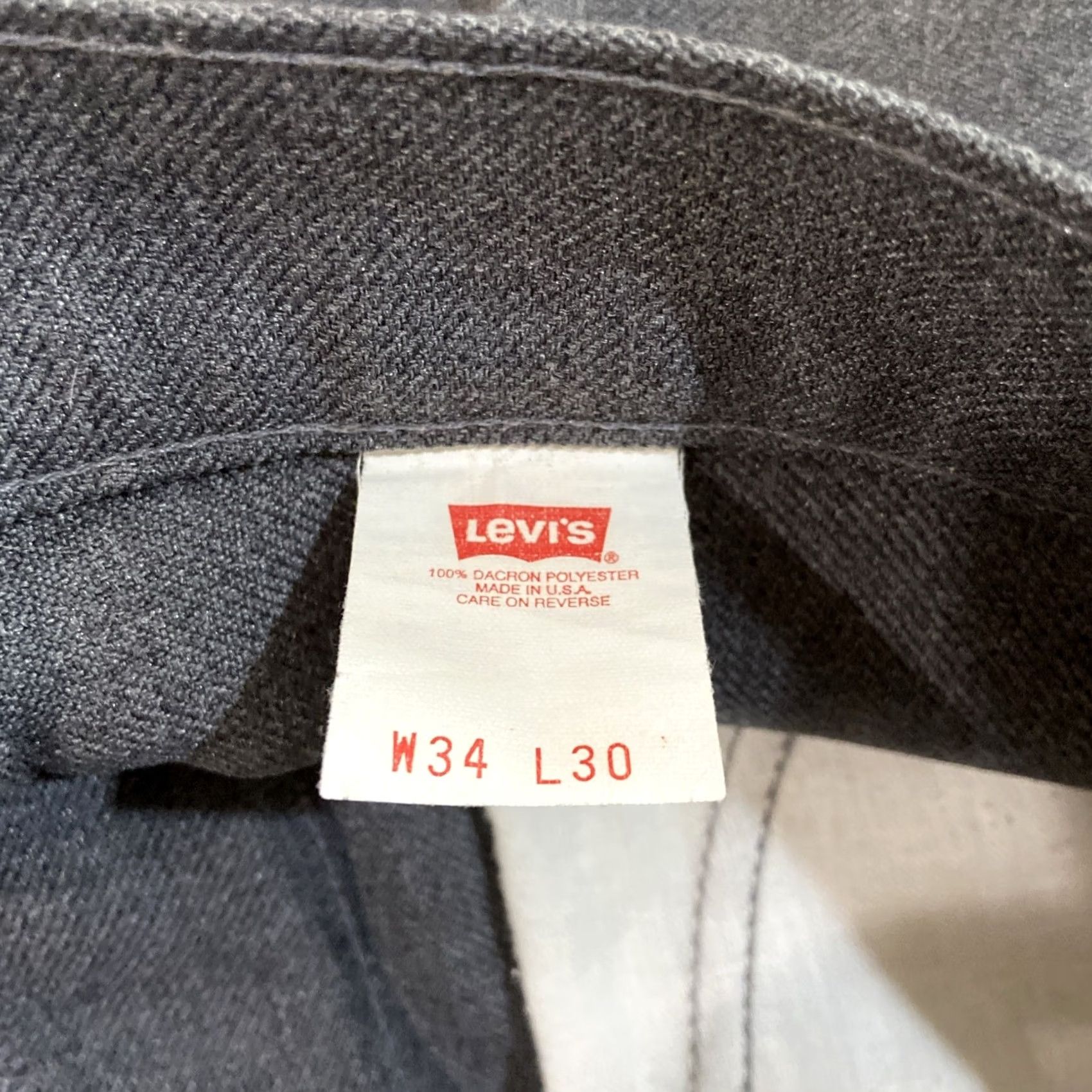 Levi's Levi's Pants Bootcut 34x30 Mens Gray Polyester Levi's USA Chino Regular 1995 Vintage Size US 39 - 2 Thumbnail