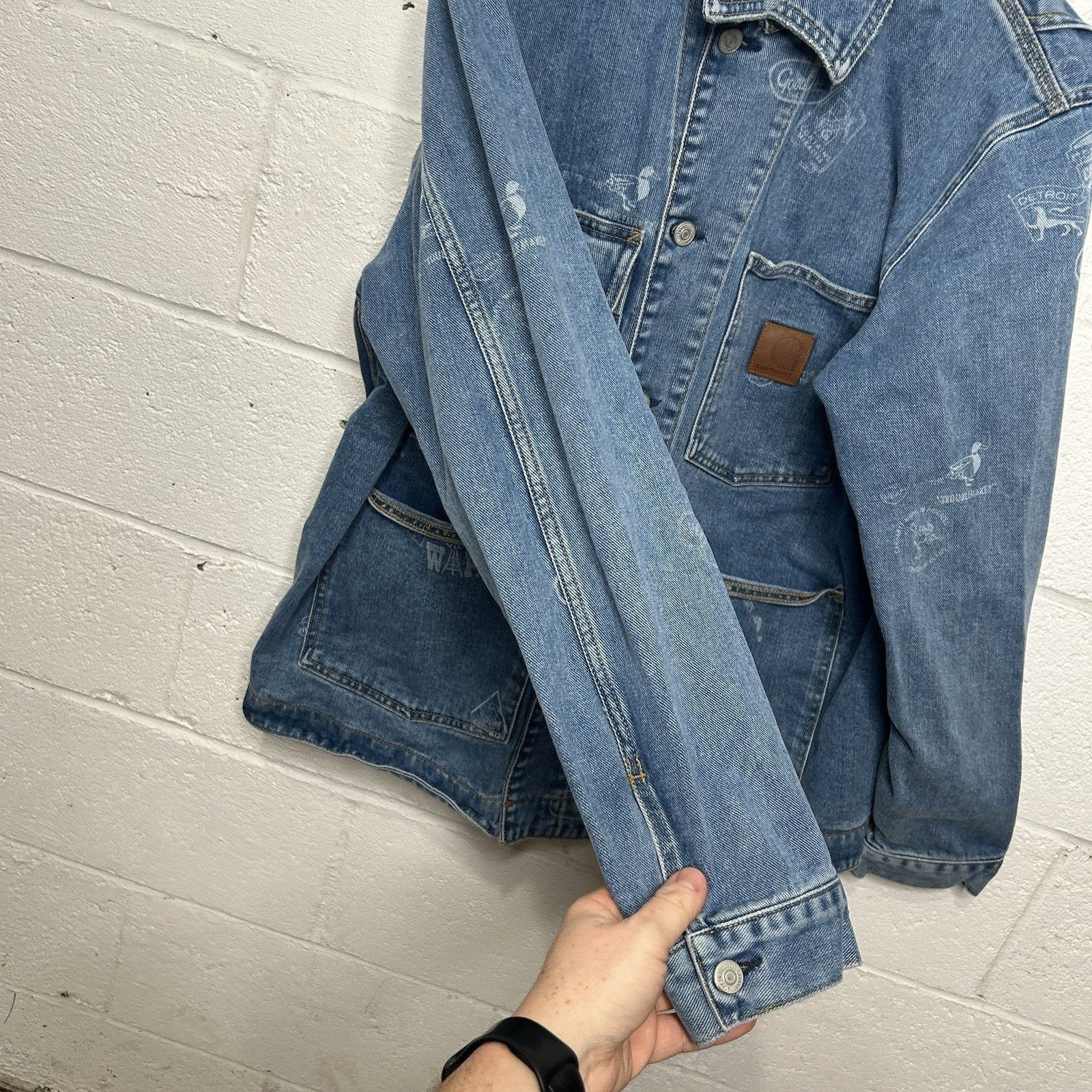 Carhartt Carhartt WIP Denim Stamp Print Jacket “Blue” 1033743 Size US M / EU 48-50 / 2 - 7 Thumbnail