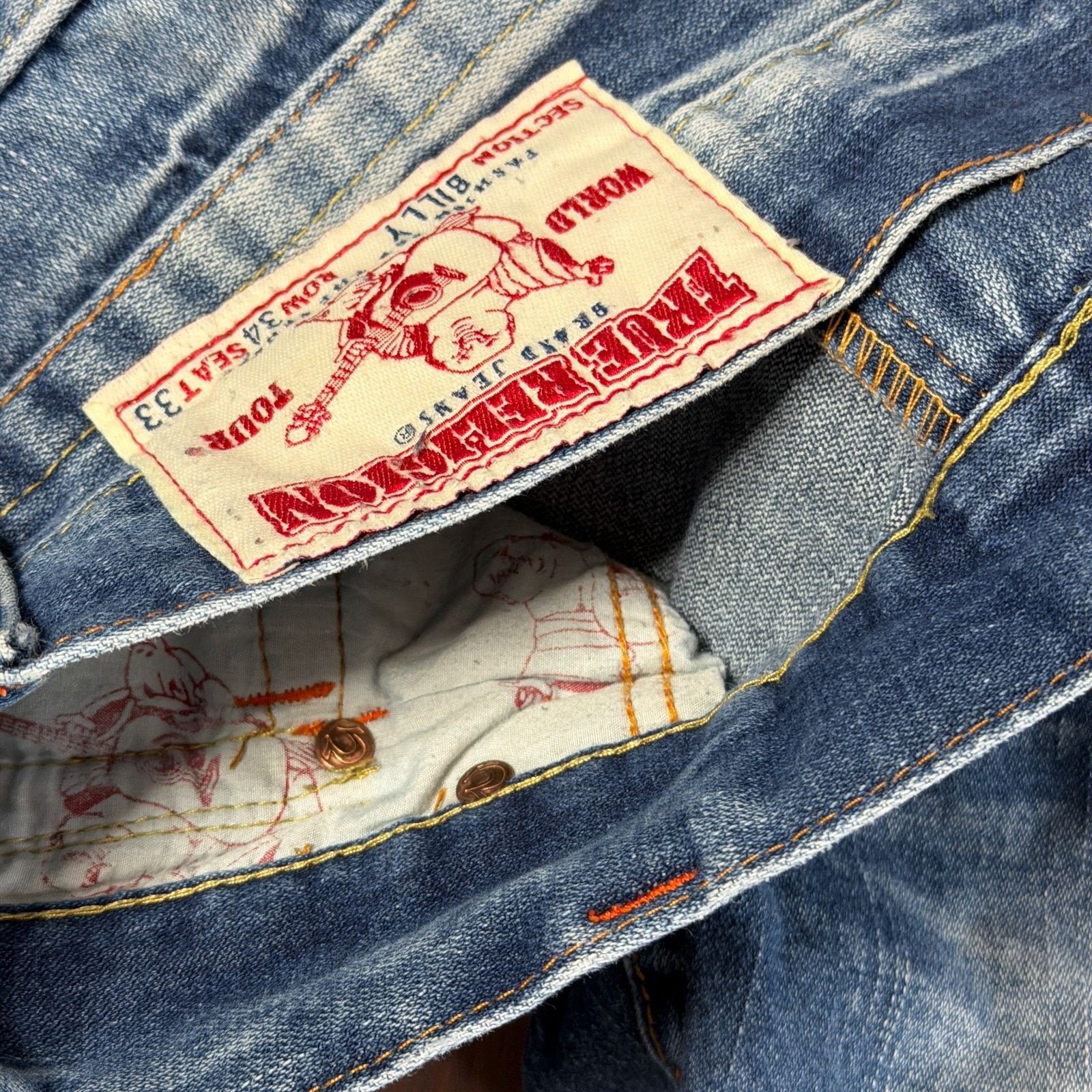 True Religion True Religion Embroidered Shiva Hindu God Billy Jeans 34x33 Size US 34 / EU 50 - 8 Thumbnail