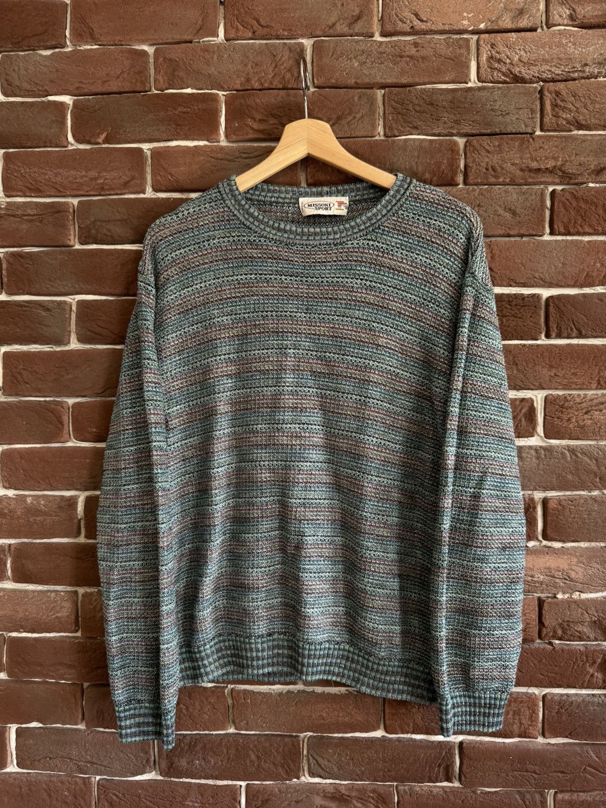 Missoni Rare Sweater Knitted Viscose Multicolor Hi Quality