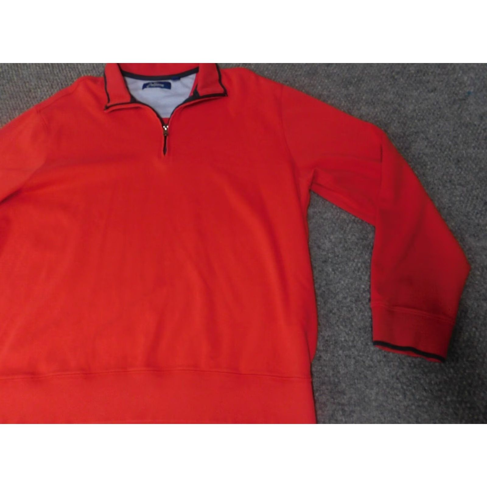 Vintage Jack Nicklaus Mens Sweater Pullover 1/4 Zip XL Red Mock Neck Knit Regular Button Long Sleeve Cotton Wool Classic Size US XL / EU 56 / 4 - 3 Thumbnail