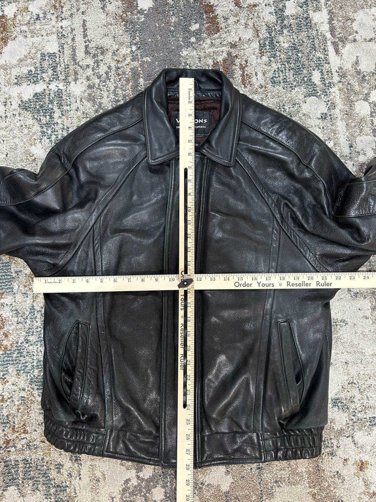 Wilsons Leather Vintage Black Leather Bomber Jacket Heavyweight Thinsulate Size US L / EU 52-54 / 3 - 11 Thumbnail