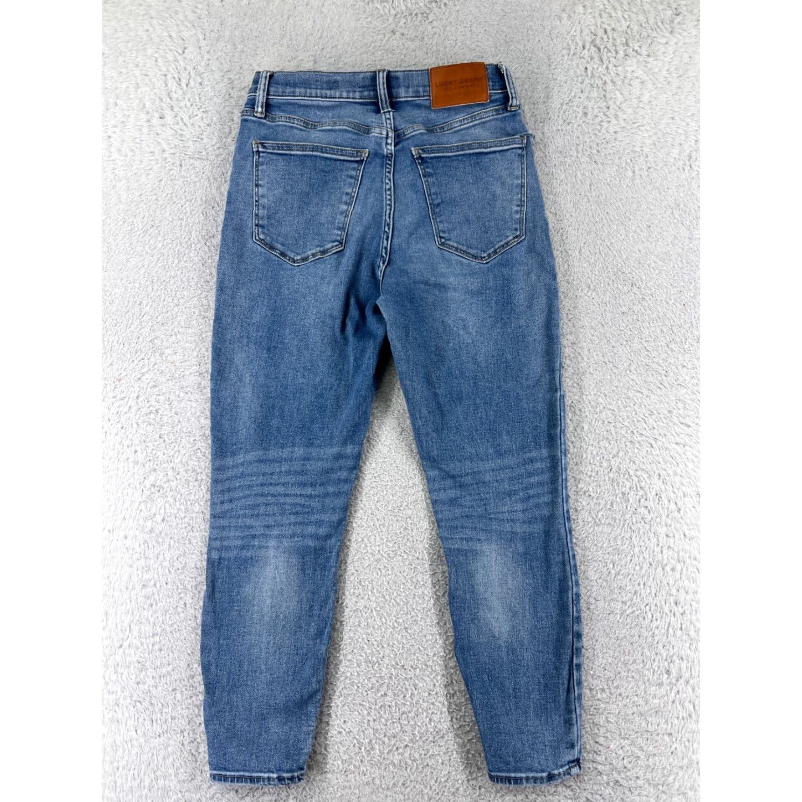 Lucky Brand Lucky Brand Jeans Women's 8 Blue Denim Bridgette Skinny Crop Distressed Cropped 5-Pocket Denim Jeans Size 30" / US 8 / IT 44 - 2 Thumbnail