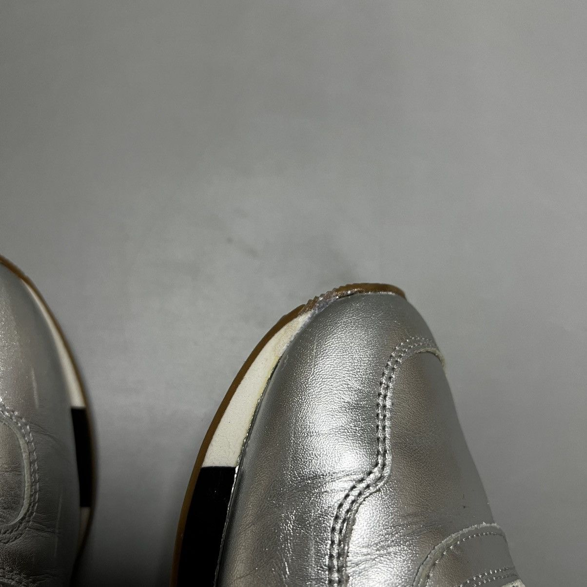 Bally BALLY Gavina Metallic Silver Low Woman's Leather Sneakers Size US 7.5 / IT 37.5 - 9 Thumbnail