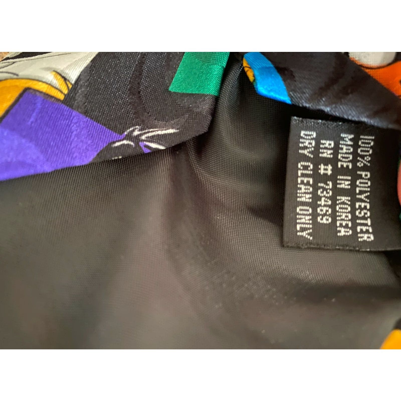 Vintage VINTAGE 1993 Looney Tunes Mania Mens Neck Tie Bugs Bunny Tweety Sylvester Road Runner Tie Black multi Size ONE SIZE - 4 Thumbnail