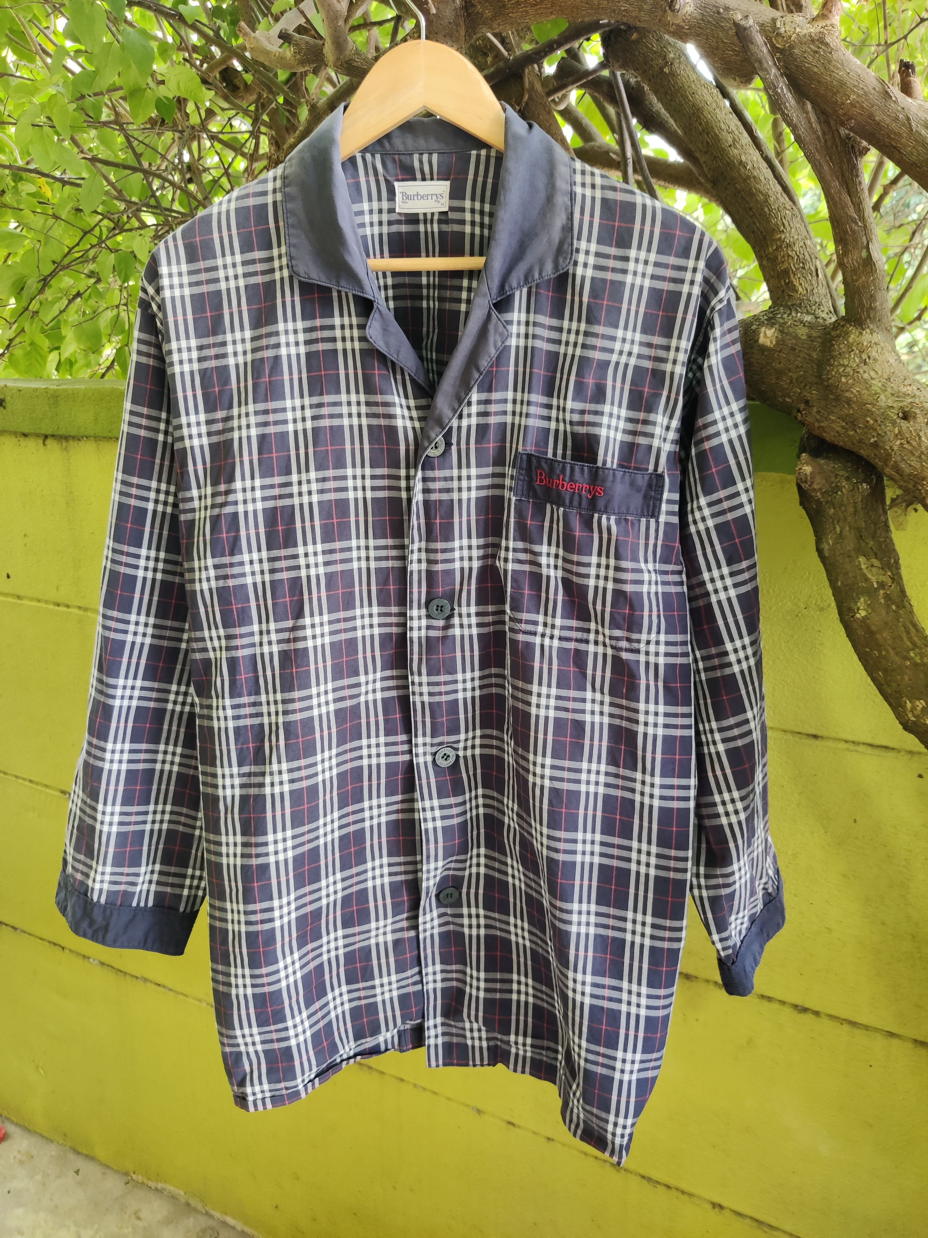 Burberry Vintage Faded Burberry Nova Check Sleepwear Shirt Size US M / EU 48-50 / 2 - 2 Thumbnail