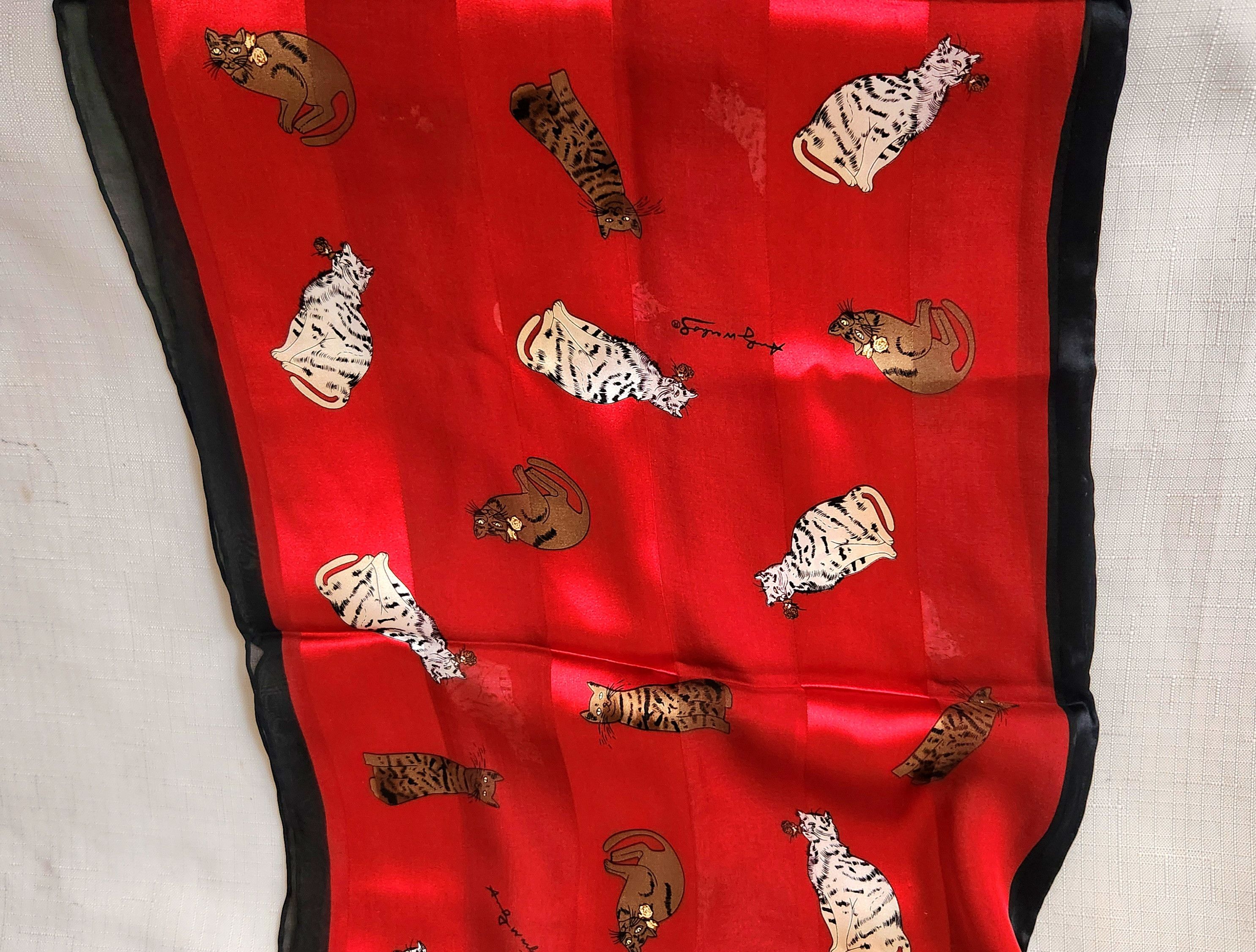 Andy Warhol Vintage RARE Andy Warhol Exclusive Museum Co cat scarf Size ONE SIZE - 6 Thumbnail
