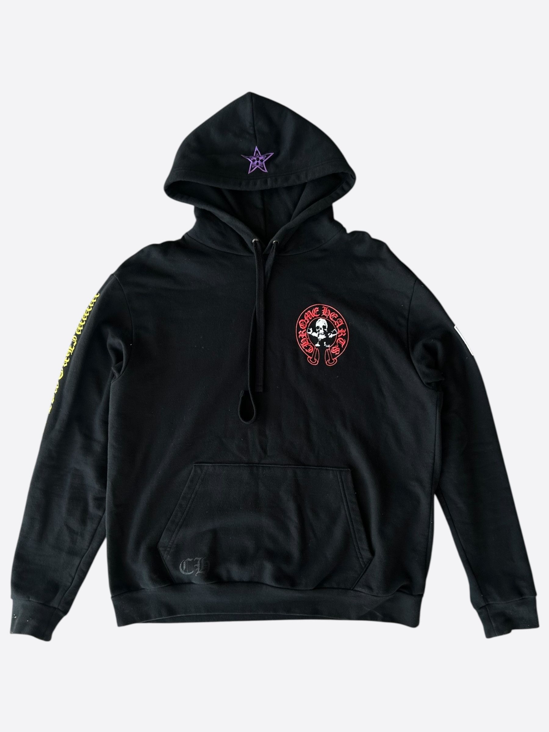 Chrome Hearts CHROME HEARTS MULTI COLOR HORSESHOE LOGO ZIP